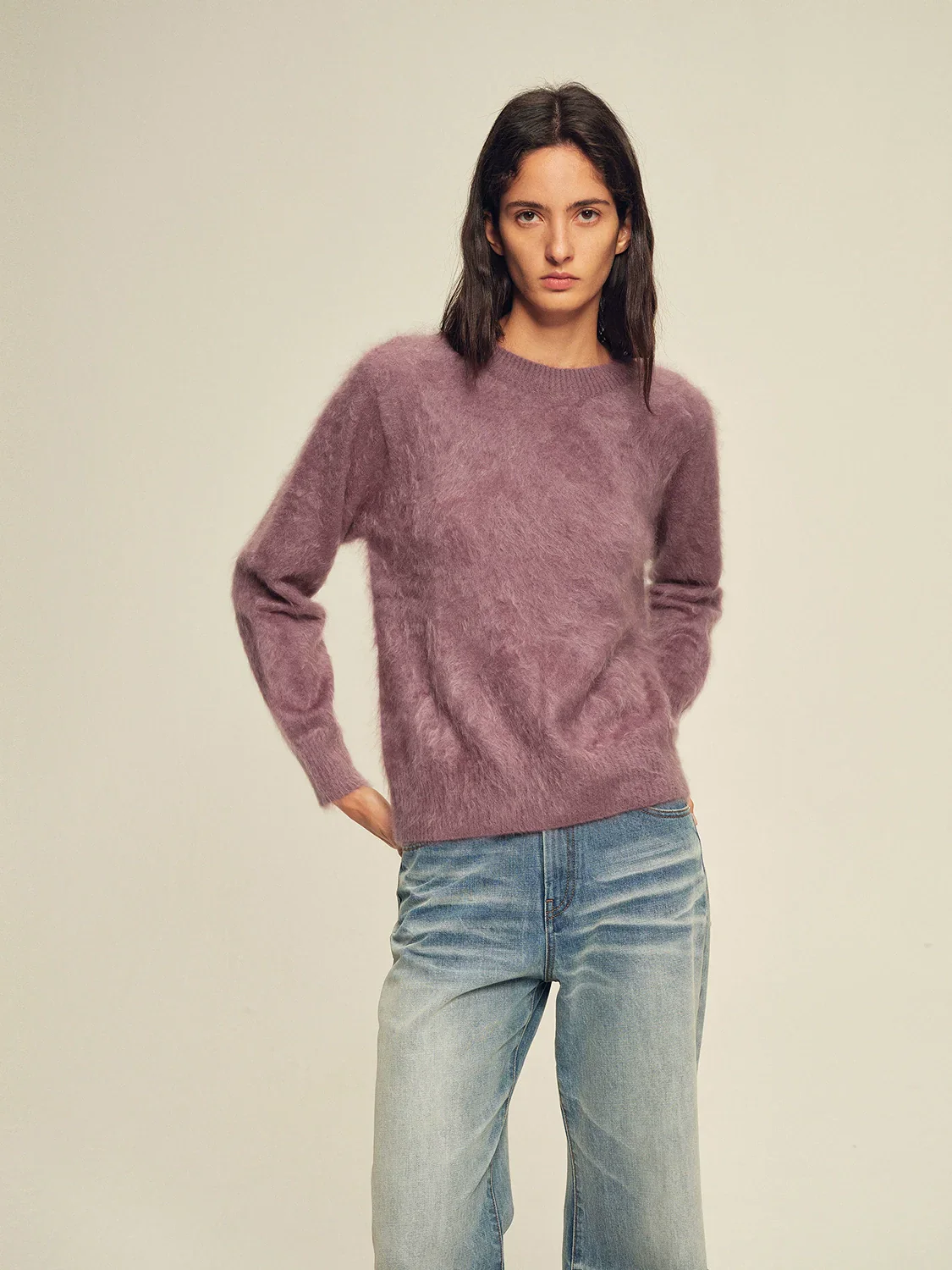Hand-Brushed Cashmere Crewneck - Image 3