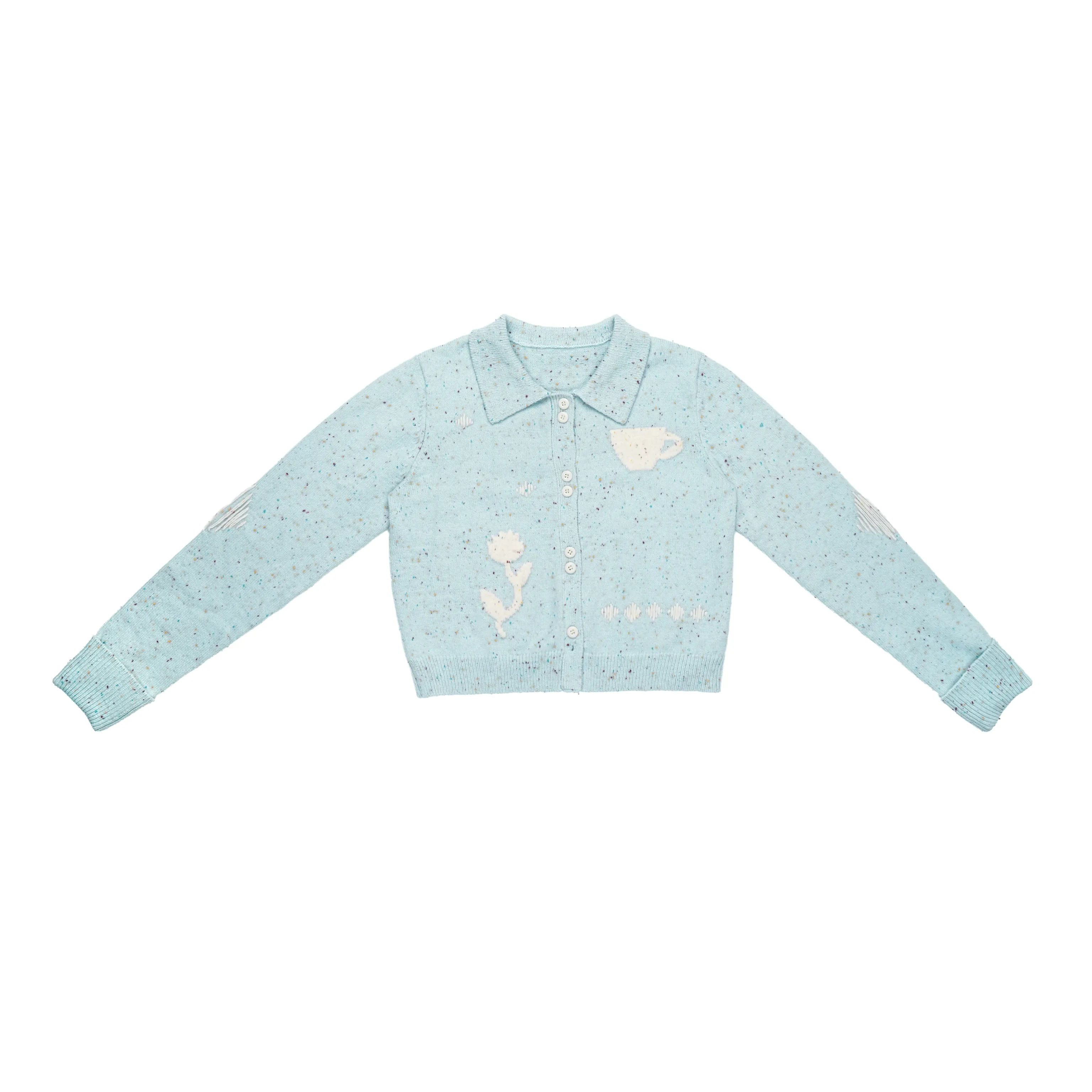 Hand-Painted Knitted Cardigan - Image 6