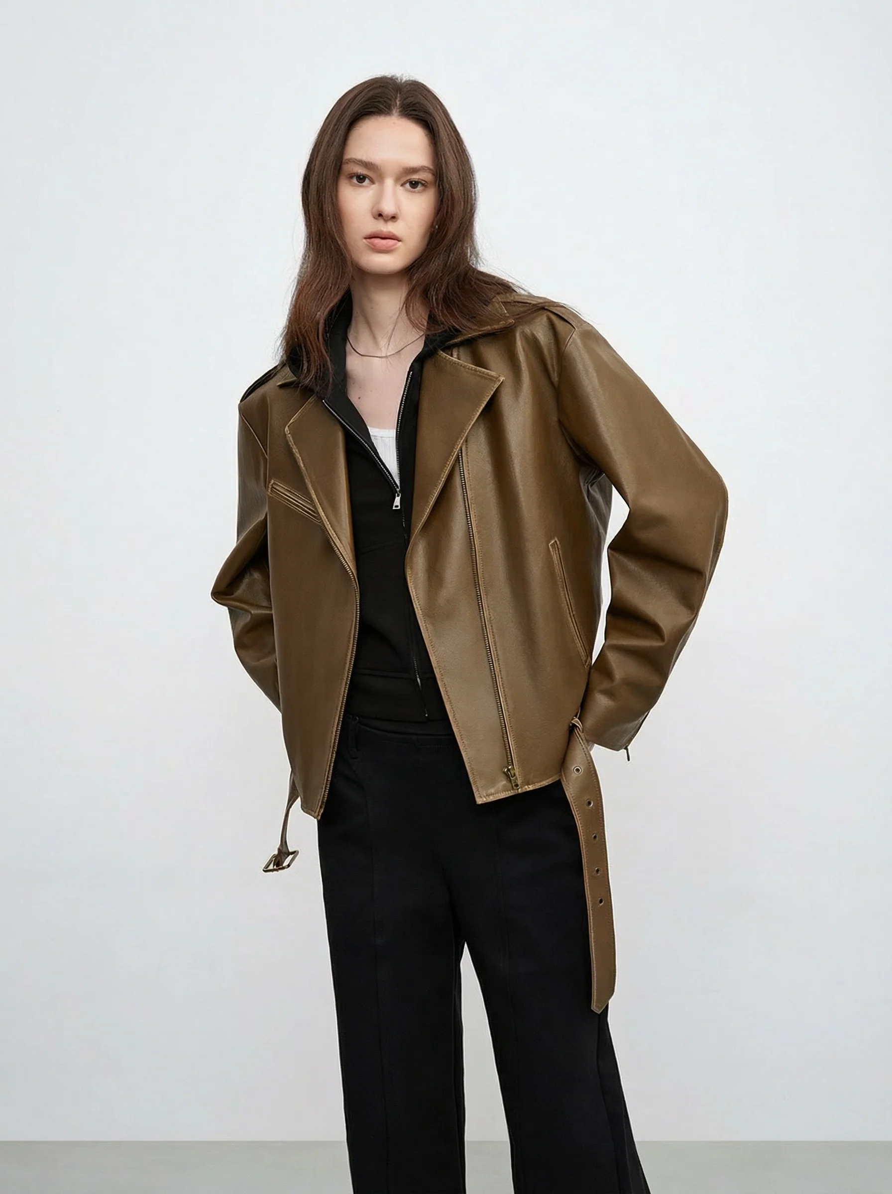Hand-Rubbed Sheepskin Moto Jacket - Image 6