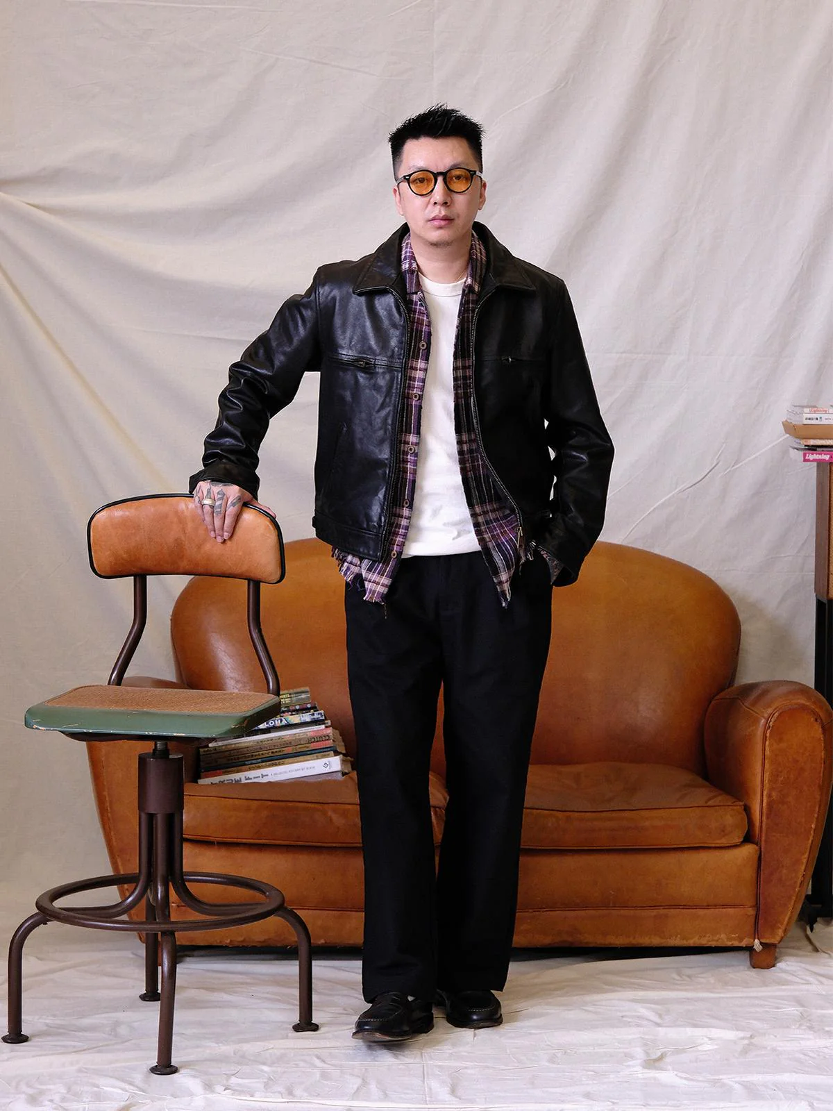 Hand-Rubbed Top-Grain Leather Zip Jacket - Image 5