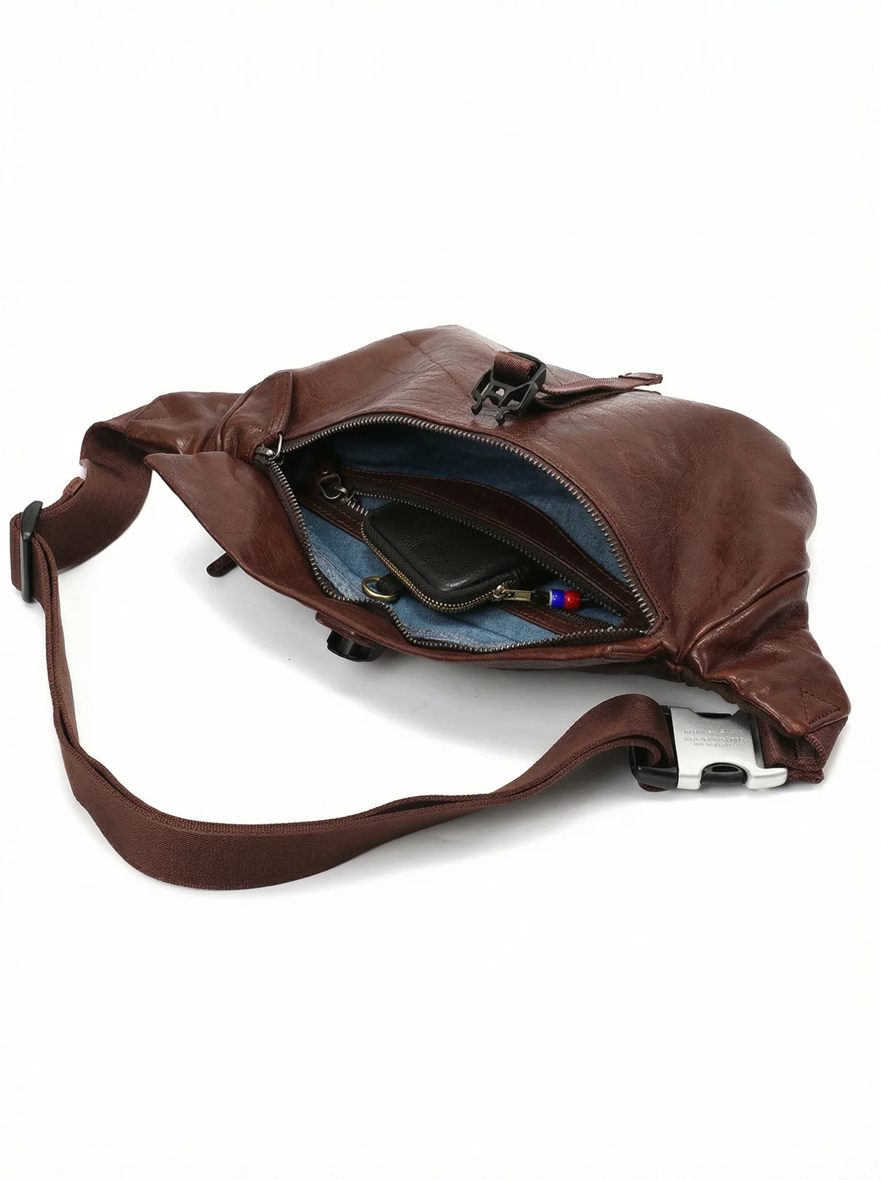 Hand-Washed Cowhide Sling Bag
