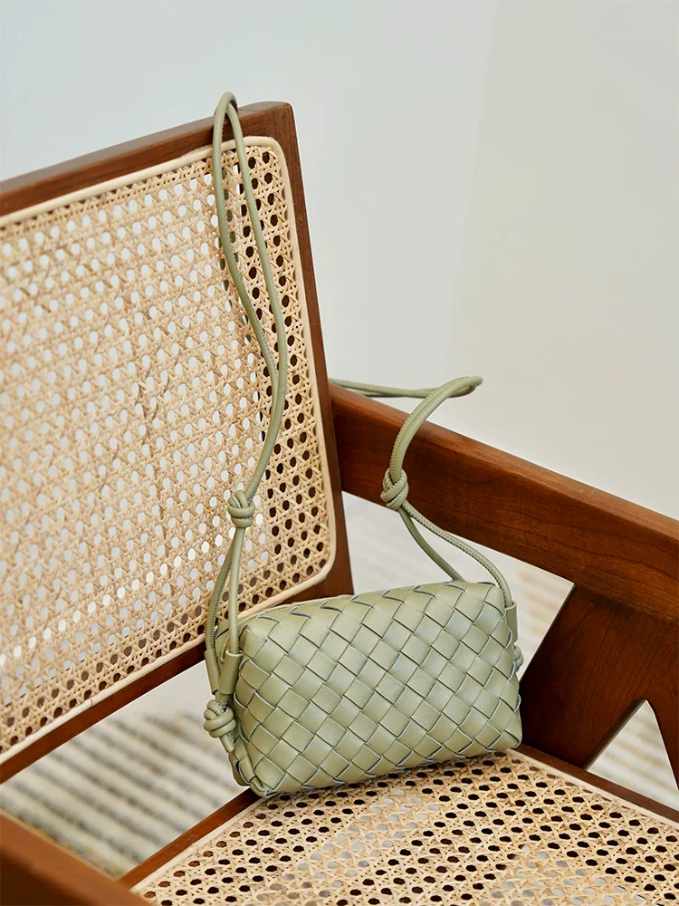Handwoven Lambskin Camera Crossbody Bag - Image 8