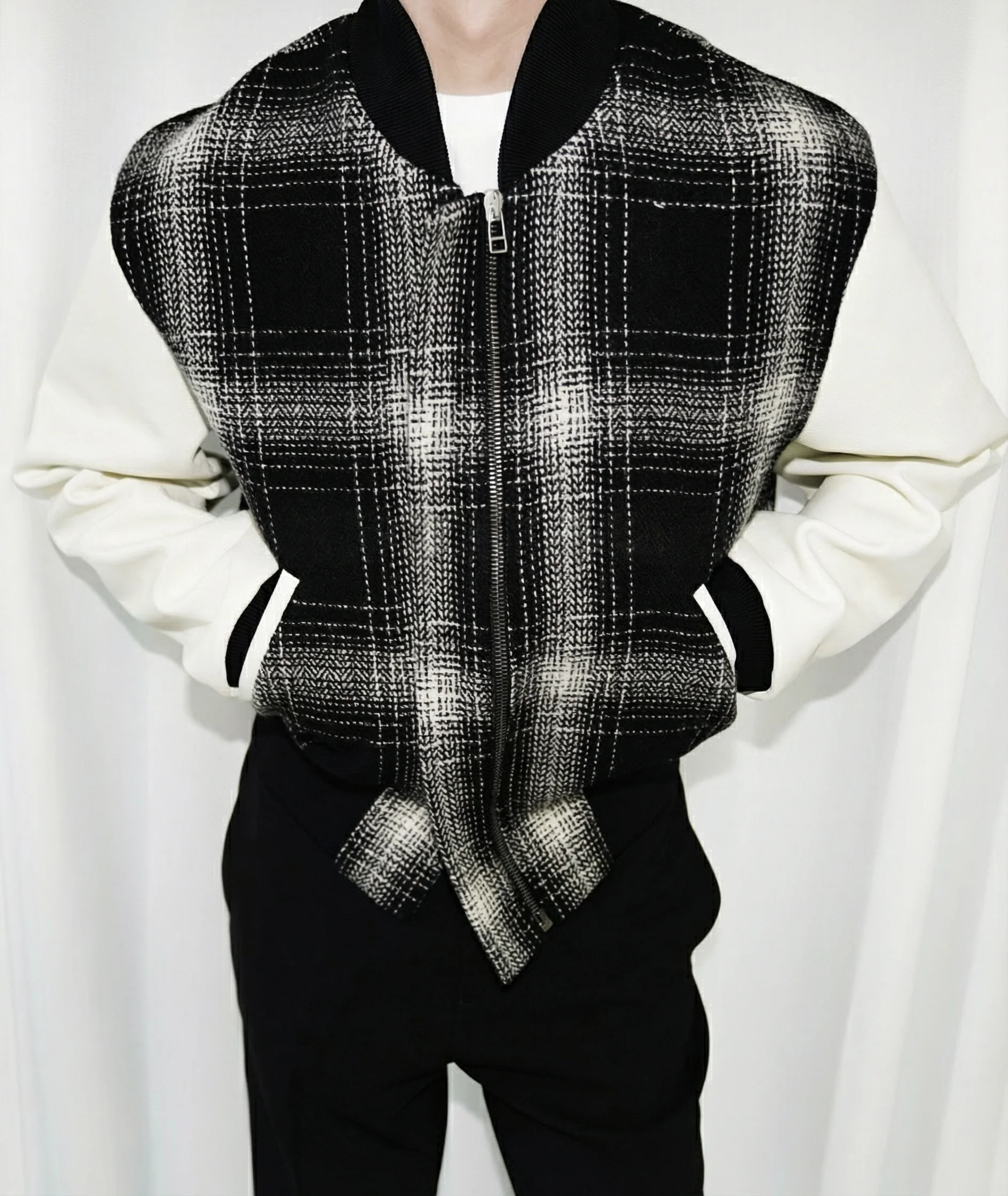 Harris Tweed Down Varsity Jacket - Image 3
