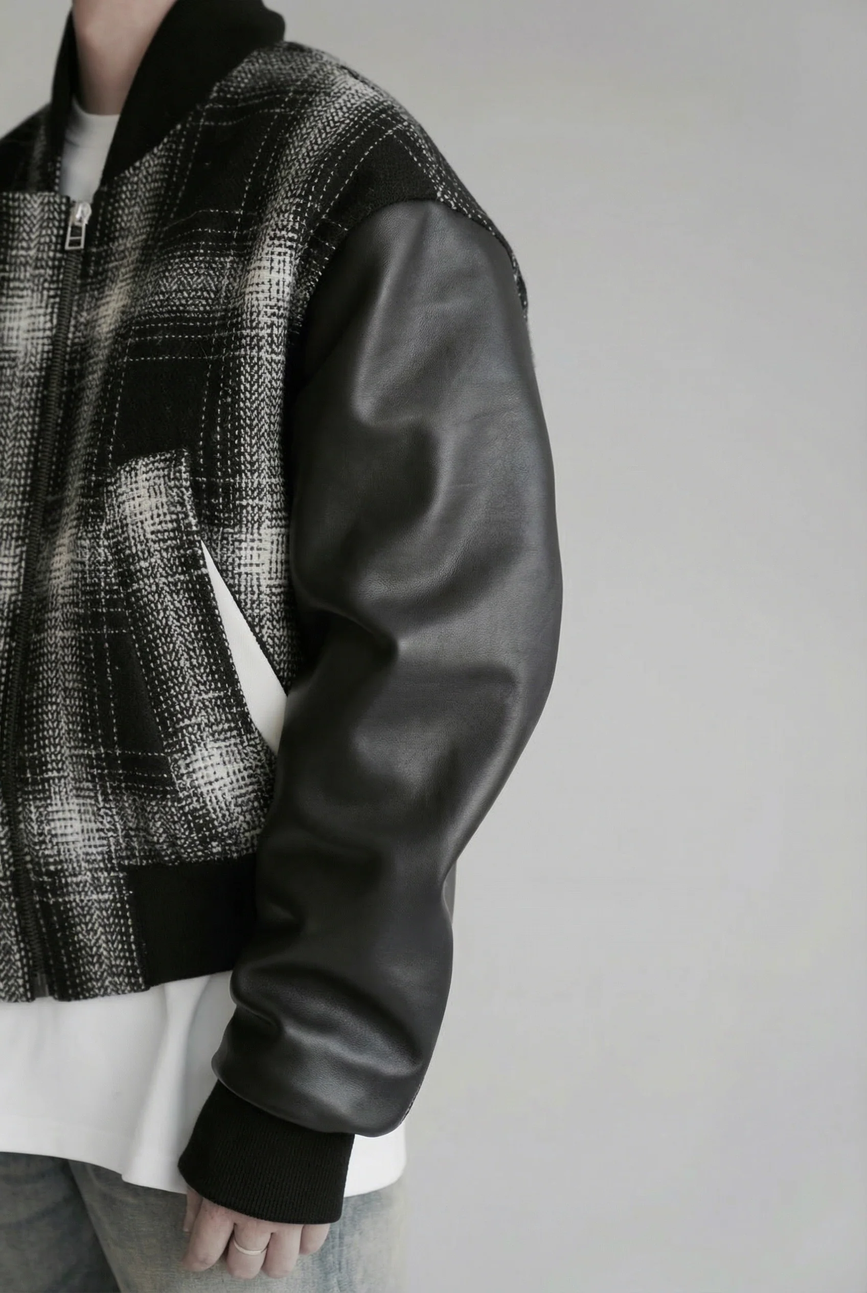Harris Tweed Down Varsity Jacket - Image 4