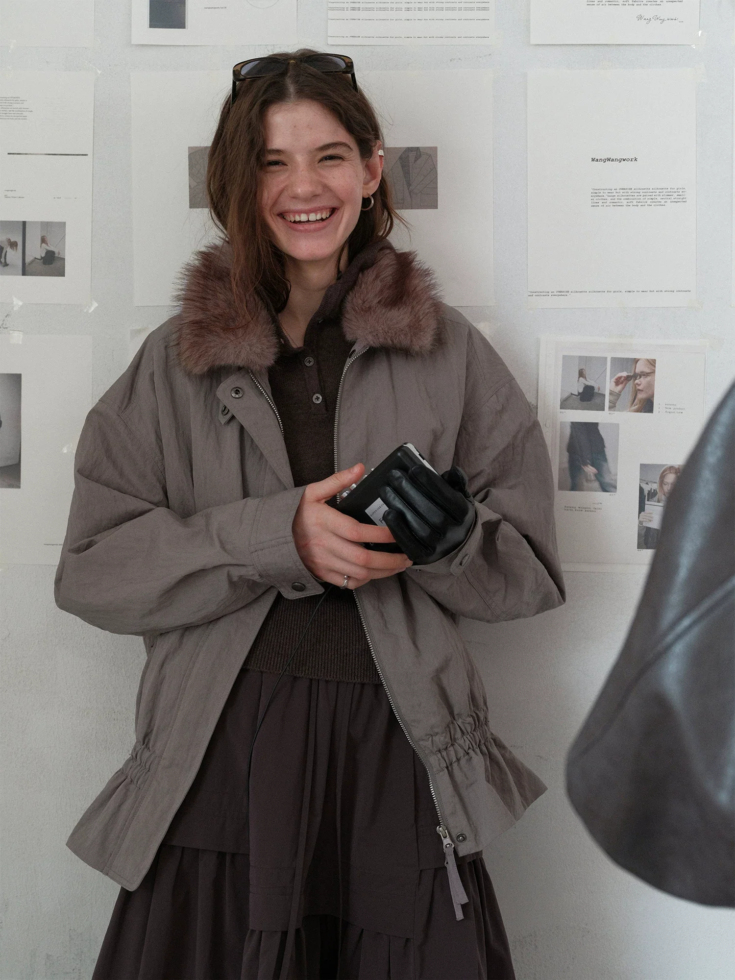 Haze Grey Crinkled Padded Jacket - Image 6