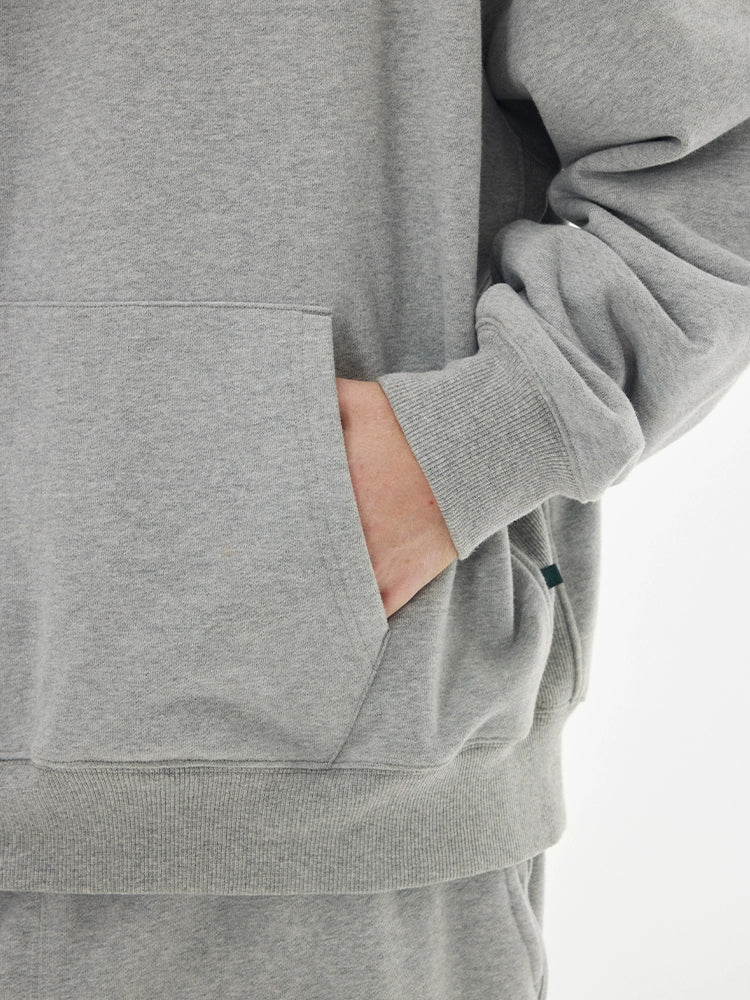 Heather Grey Quarter-Zip Hoodie - Image 3