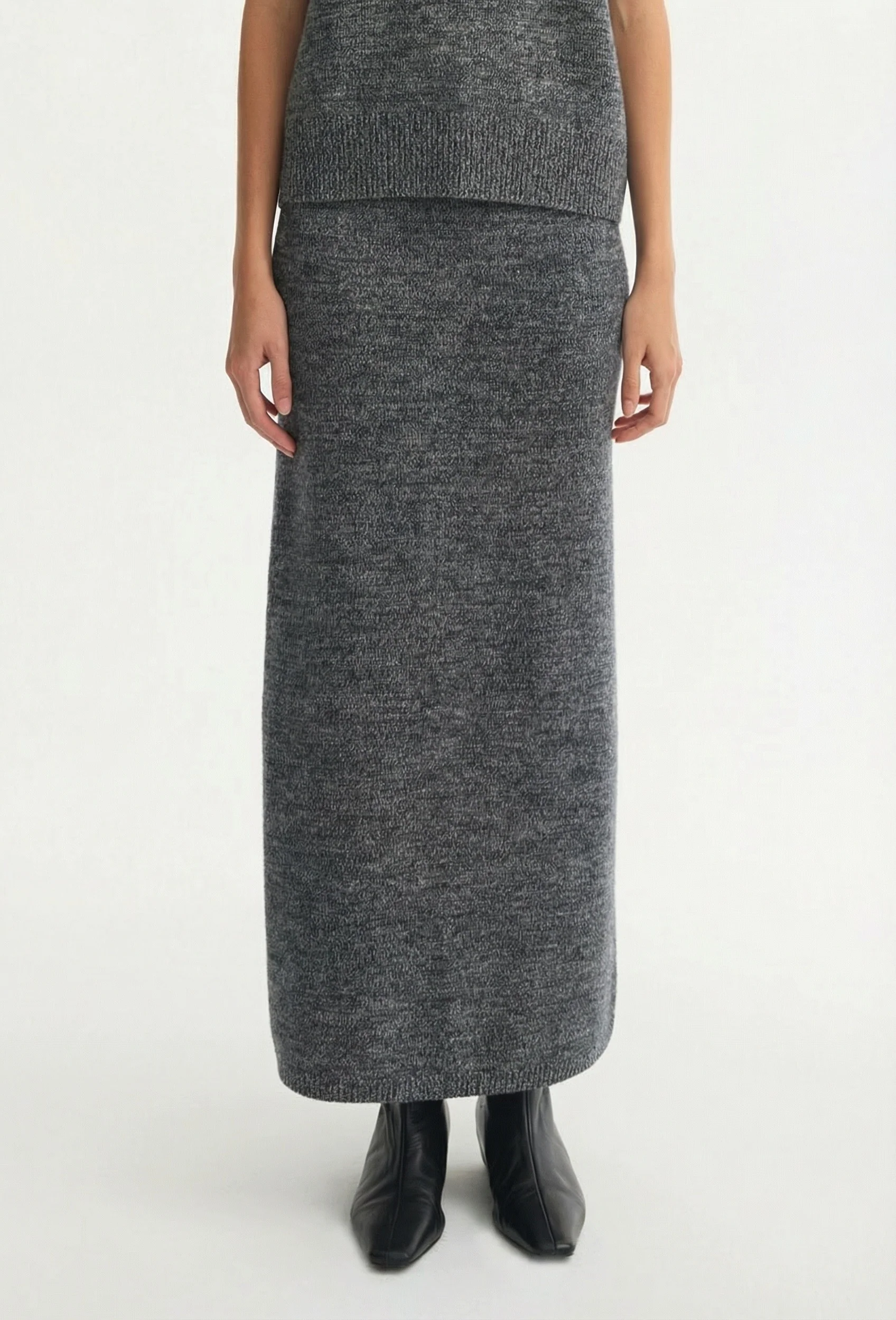 Heather Knit Maxi Skirt
