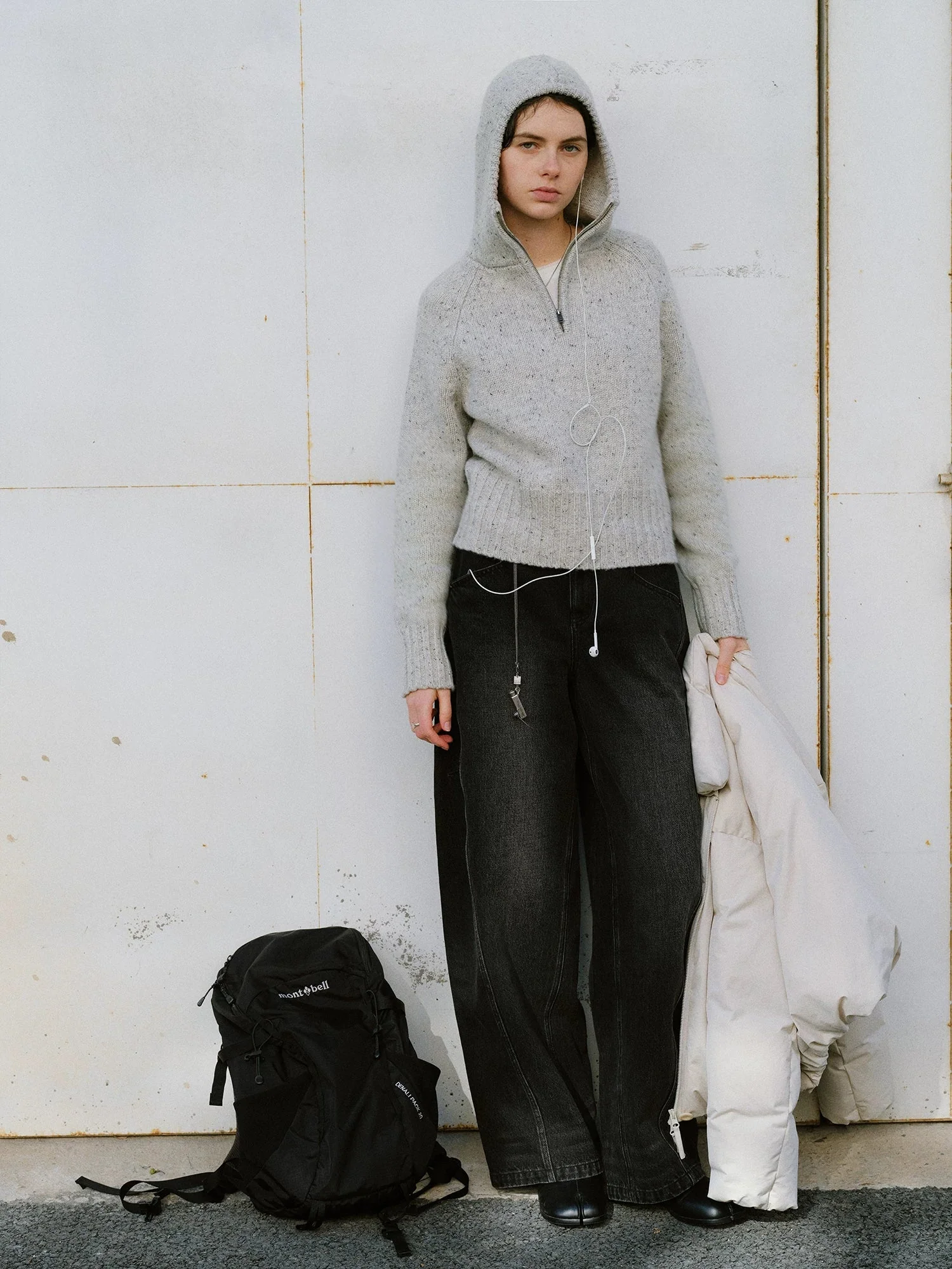 Heather Wool Half-Zip Hoodie - Image 4