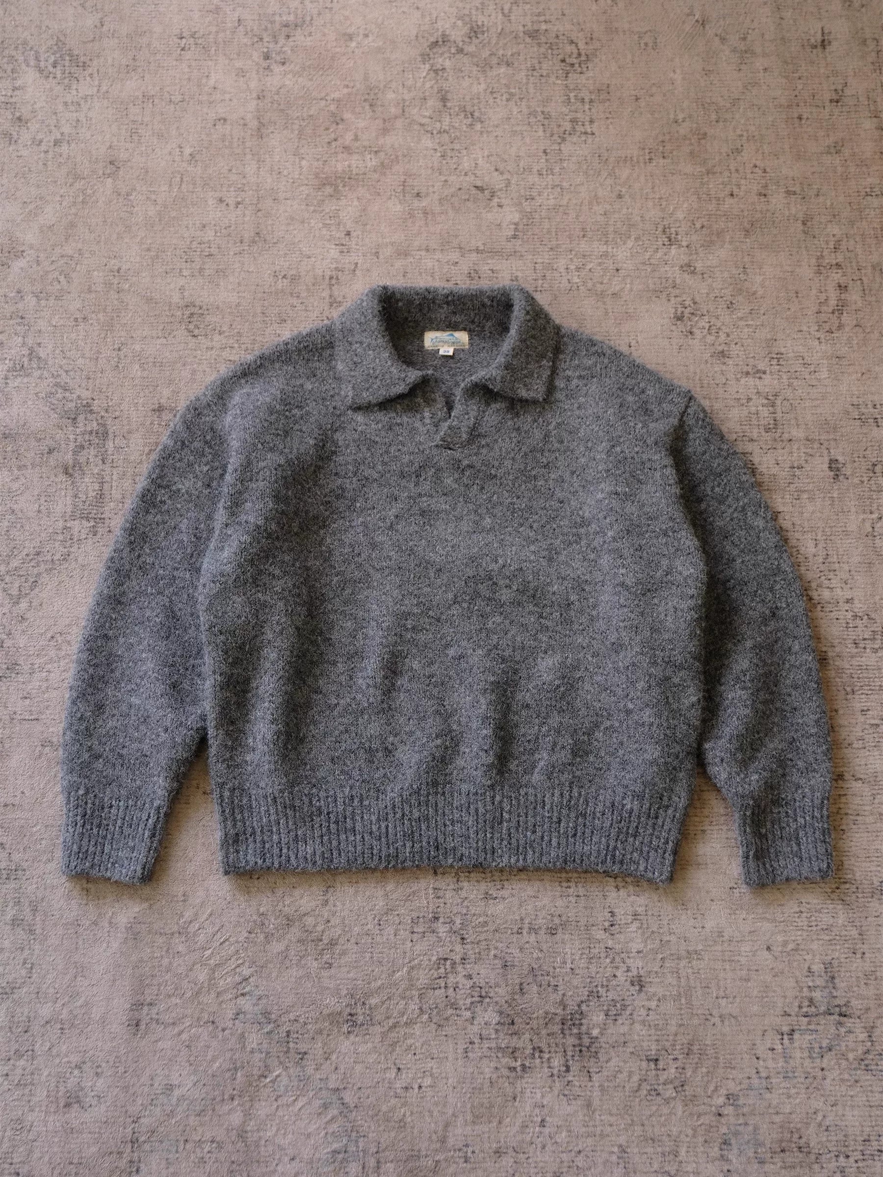 Heathered Knit Polo Sweater - Image 7
