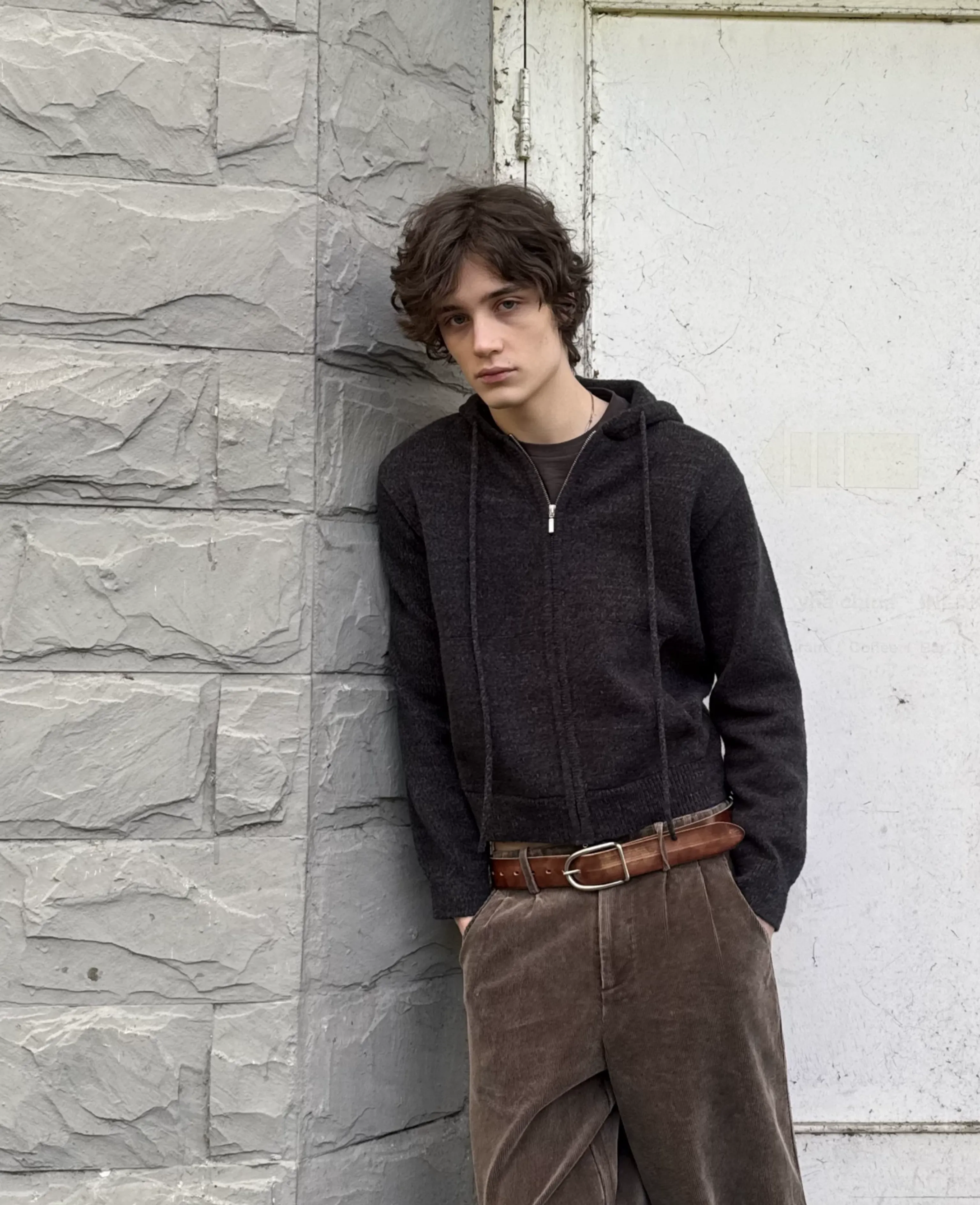 Heathered Knit Zip Hoodie - Image 7