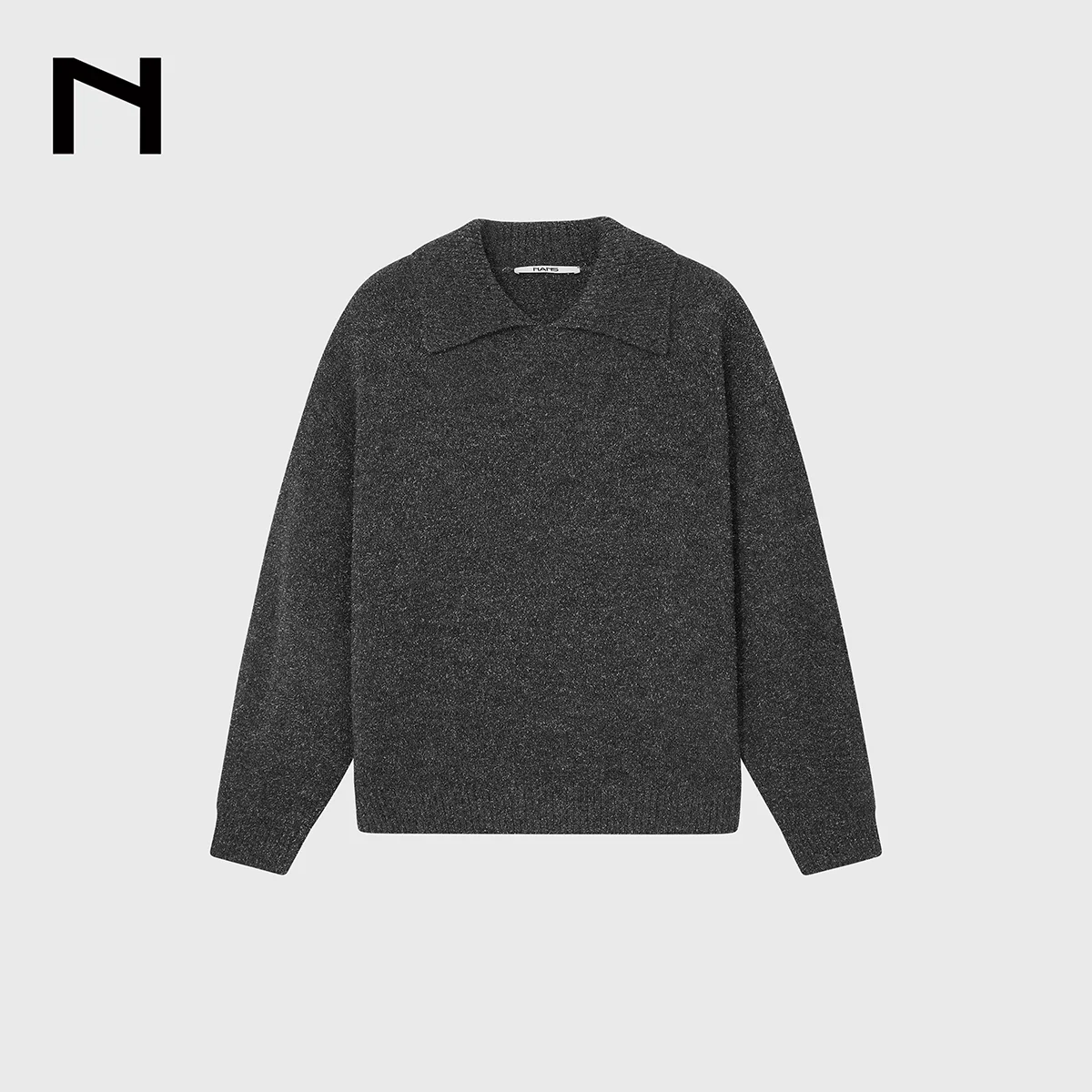 Heavy Alpaca Wool Blended Knit Polo - Image 5