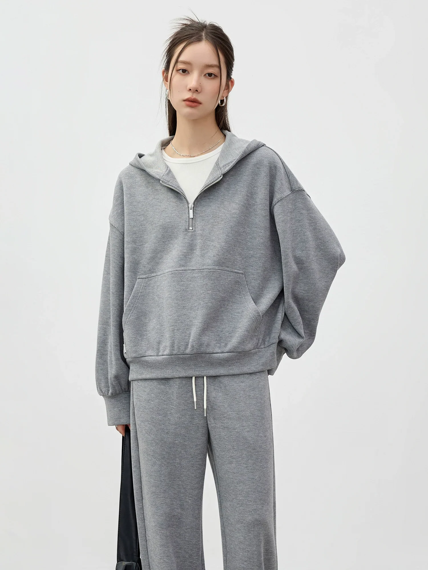 Heavy Velvet Zip Hoodie & Lounge Pants Set