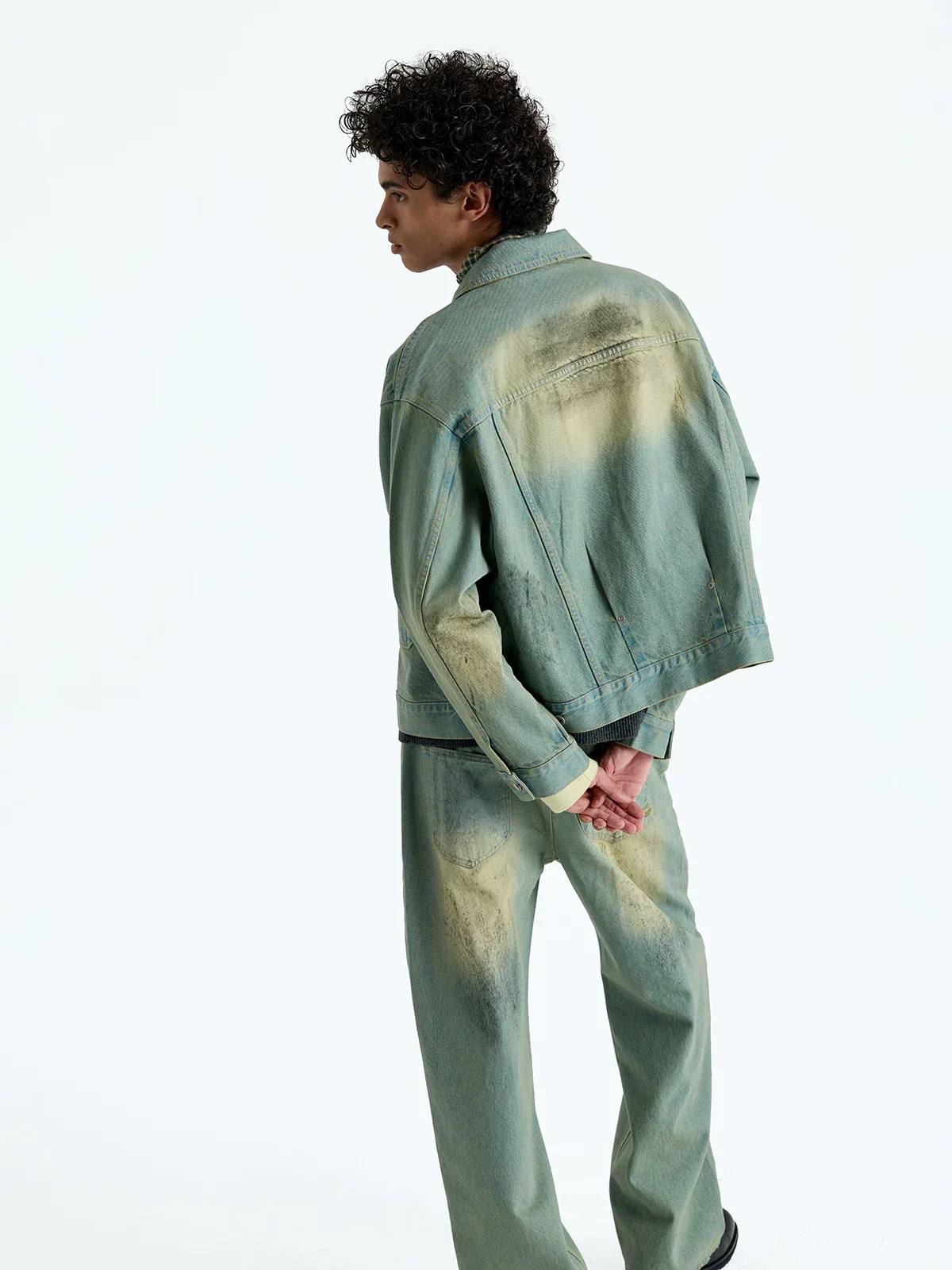 Heavyweight Mud-Dye Boxy Denim Jacket - Image 2