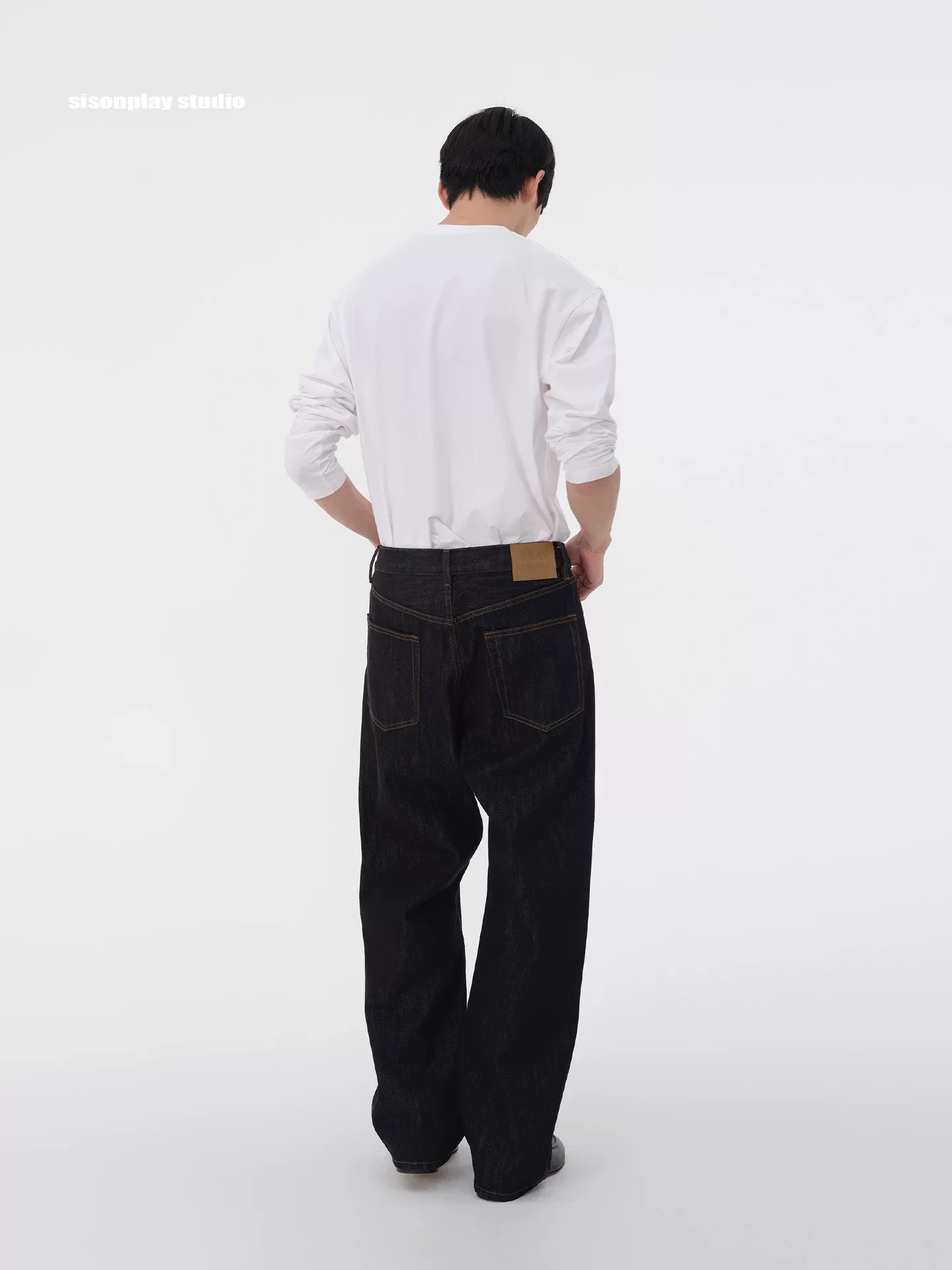 Heavyweight Raw Denim Wide-Leg Jeans - Image 2