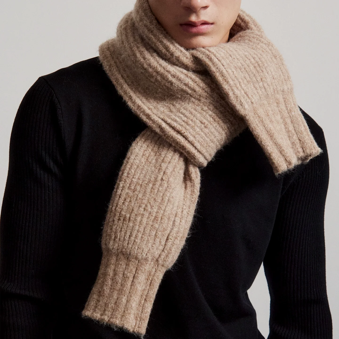 Heavyweight Rib Knit Scarf