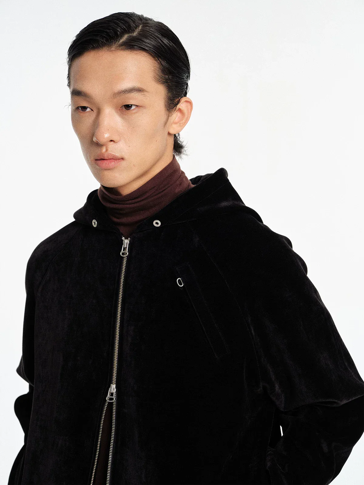 Heavyweight Velour Raglan Zip Hoodie - Image 4