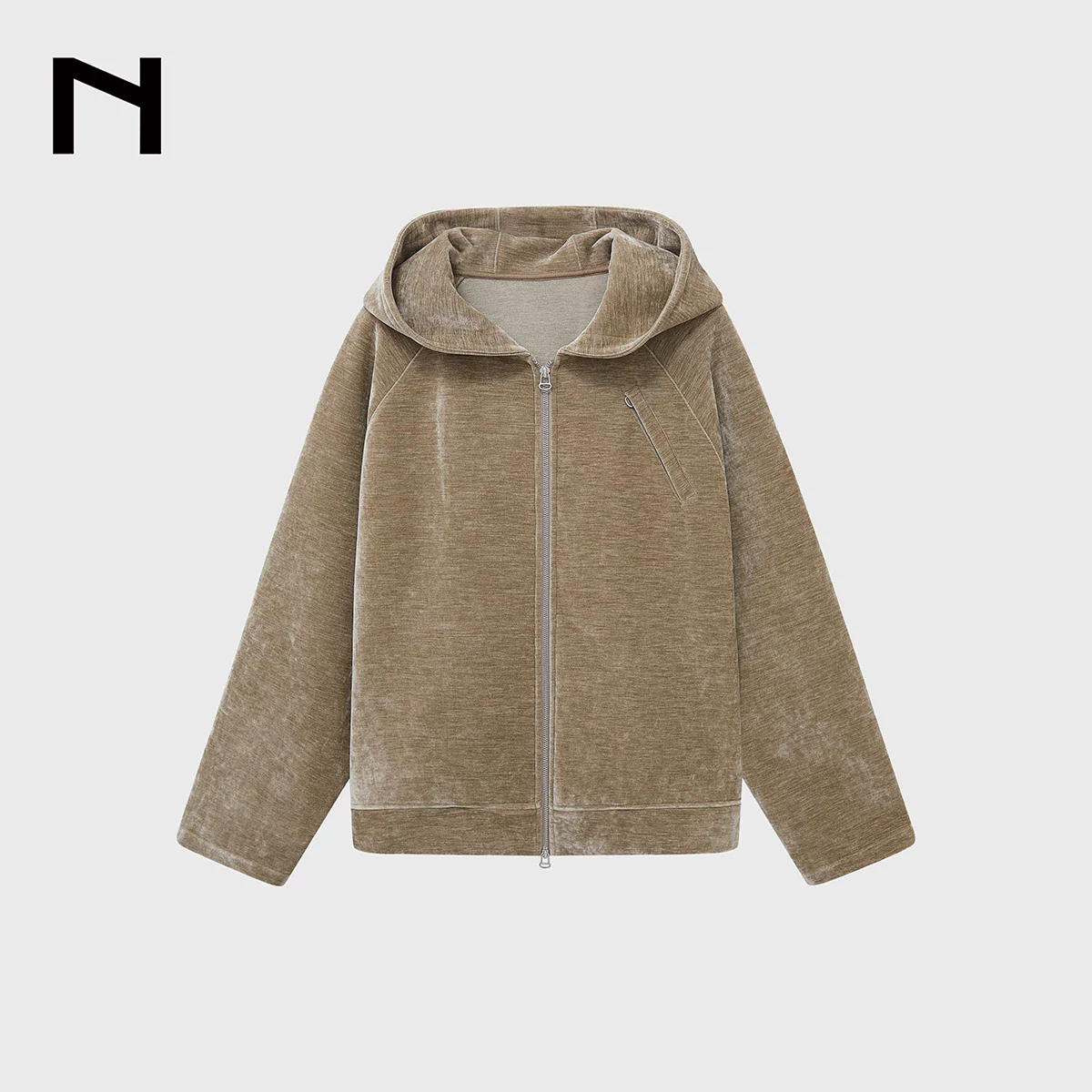 Heavyweight Velour Raglan Zip Hoodie - Image 6