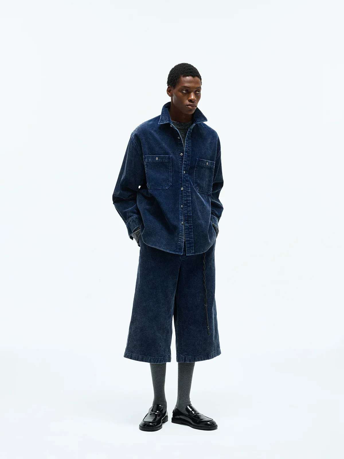 Heavyweight Washed Corduroy Overshirt - Image 2