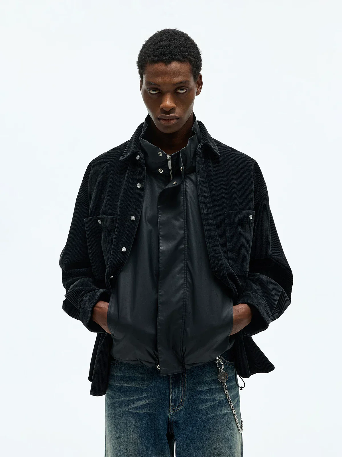 Heavyweight Washed Corduroy Overshirt - Image 5