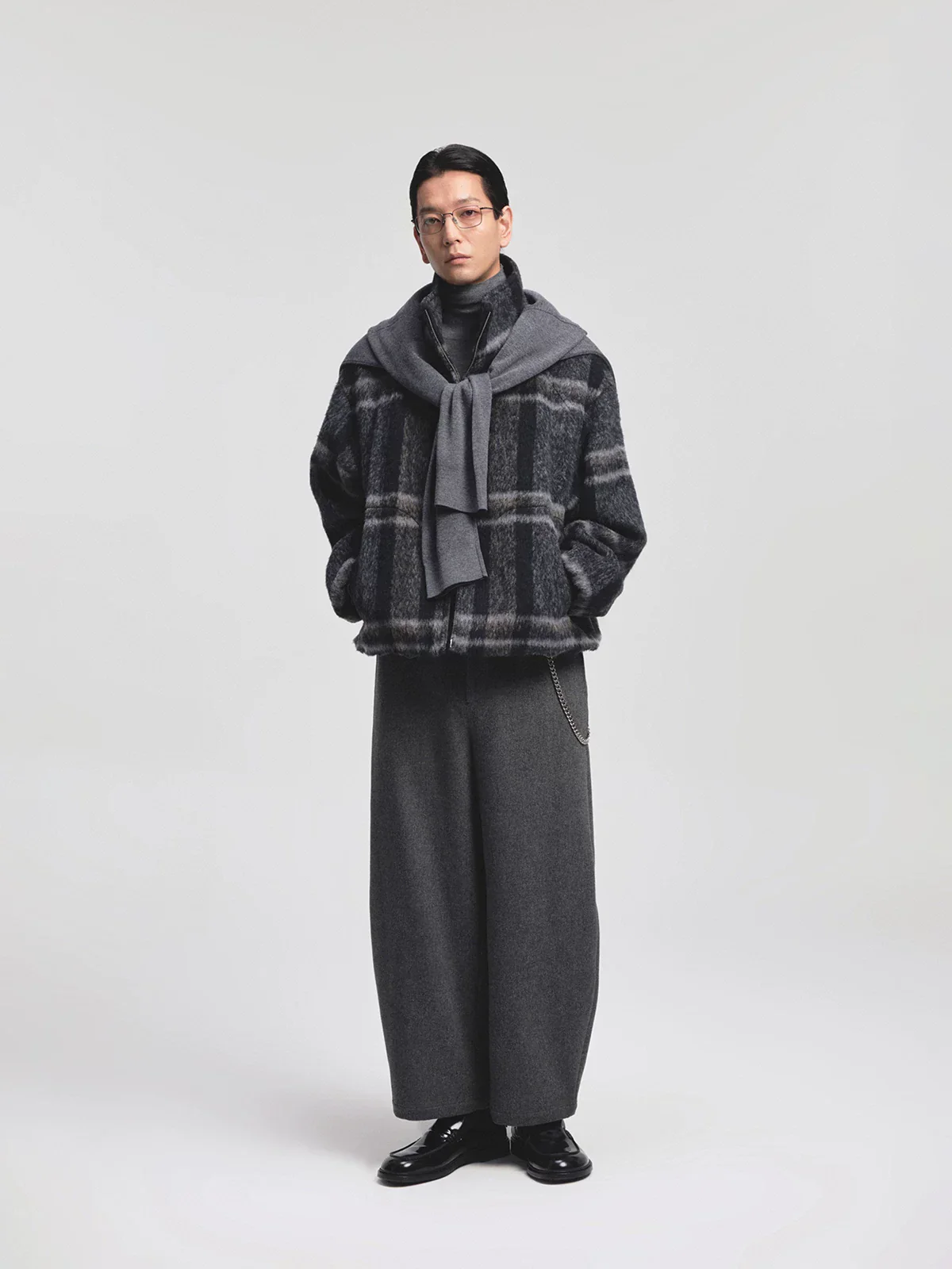 Heavyweight Wool-Blend Curved-Leg Trousers - Image 2