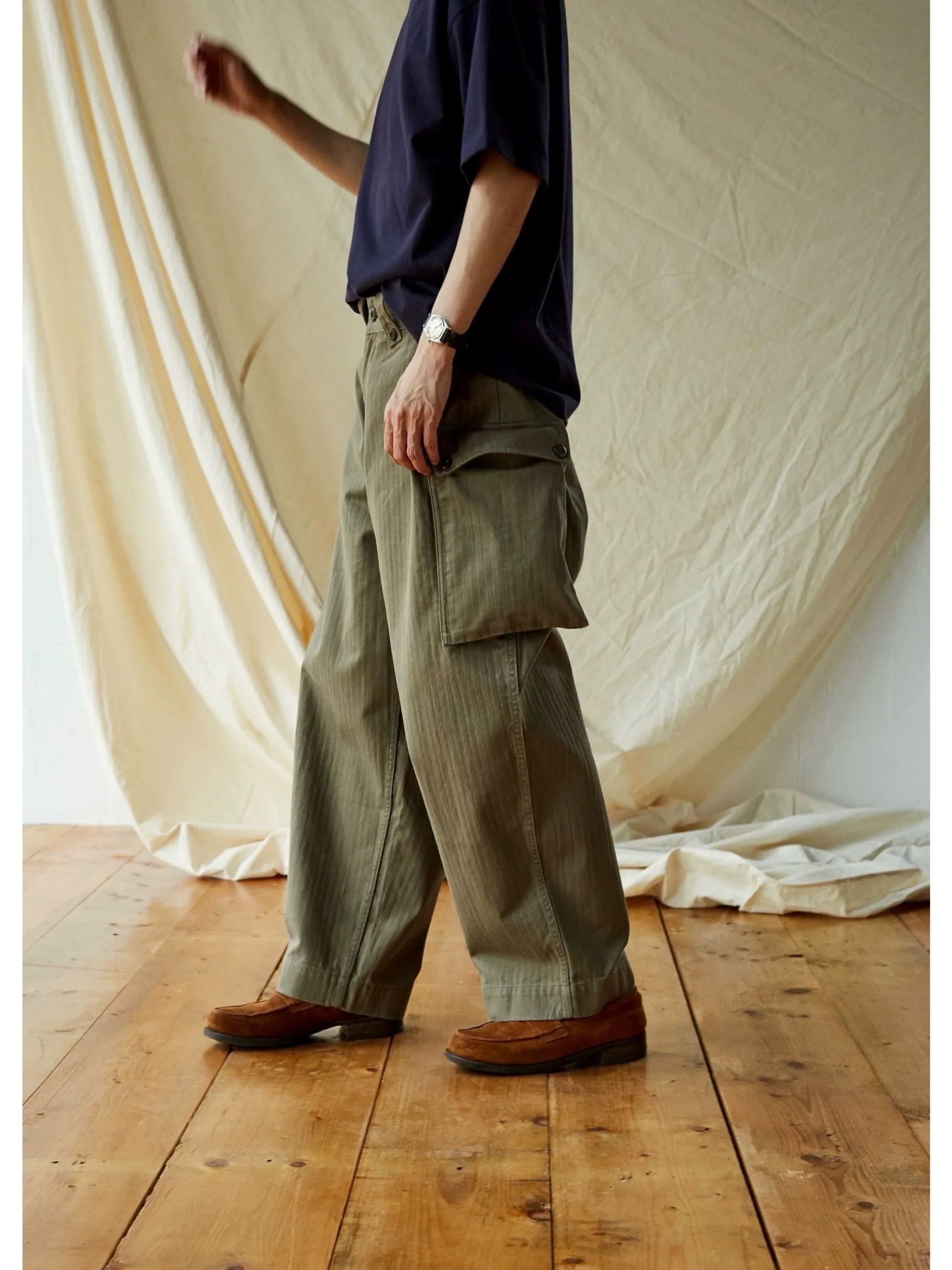 Herringbone Cargo Pants - Image 2