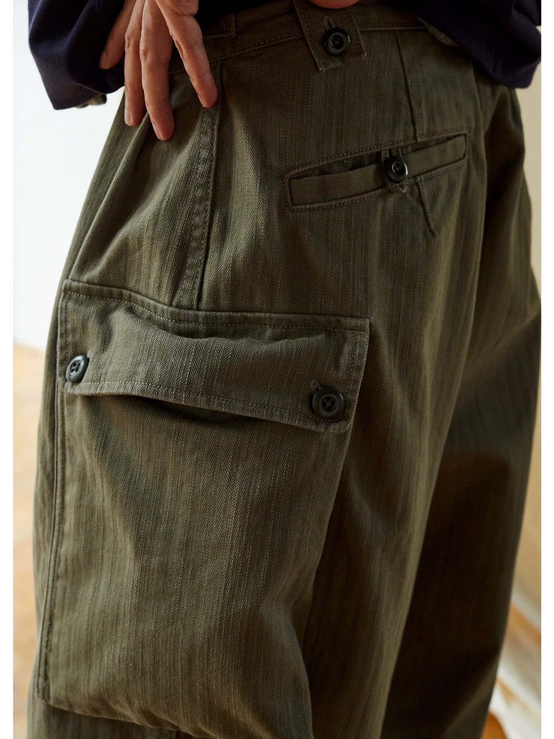 Herringbone Cargo Pants - Image 3