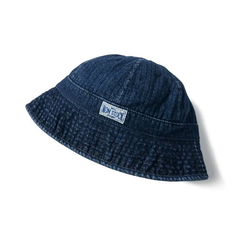Herringbone Denim Bucket Hat - Image 5