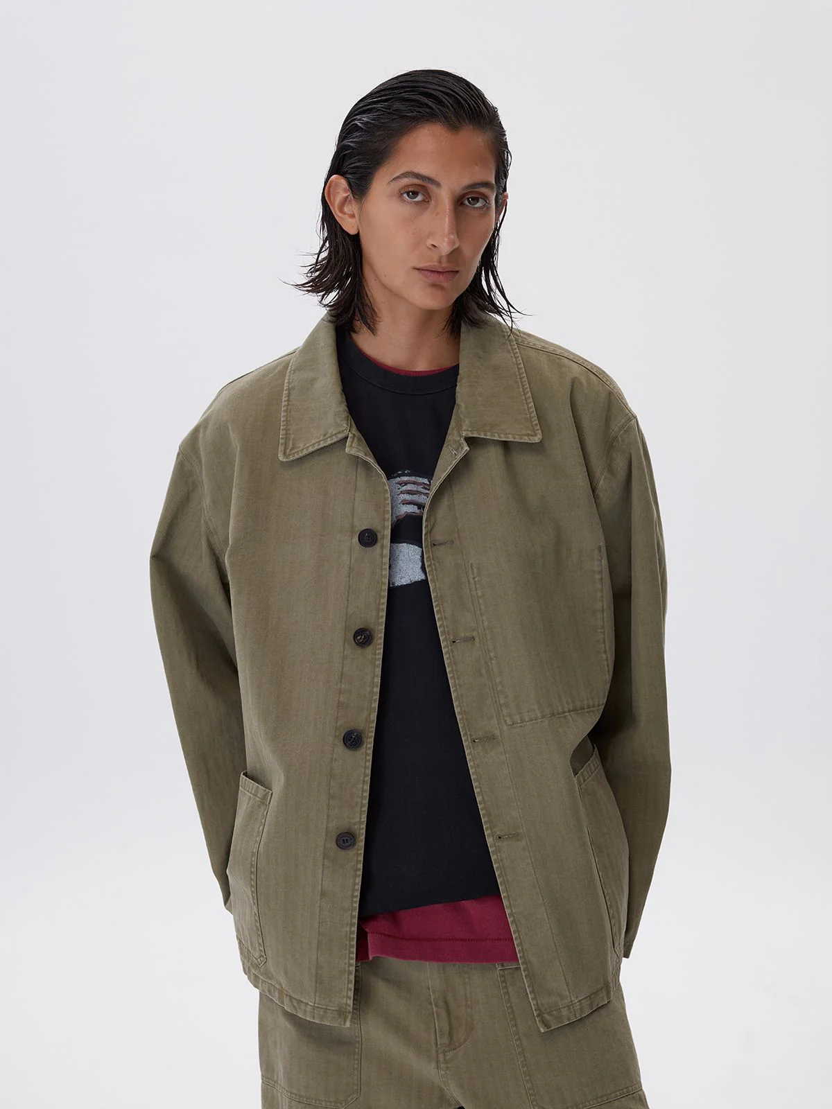 Herringbone French Chore Jacket - Image 7