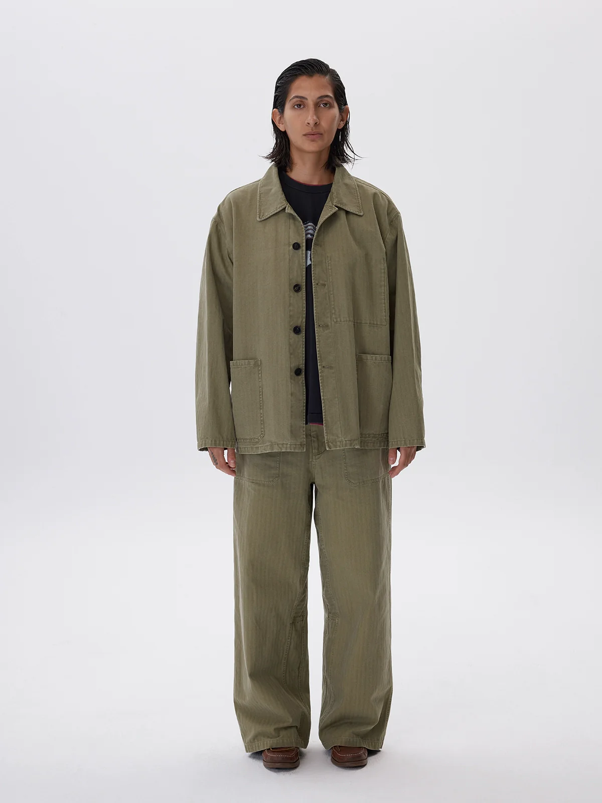Herringbone French Chore Jacket - Image 8
