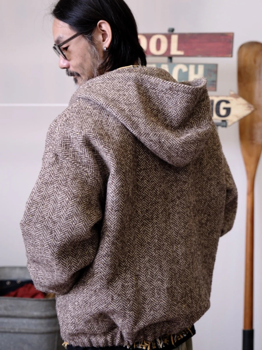 Herringbone Hooded Jacket - Image 4