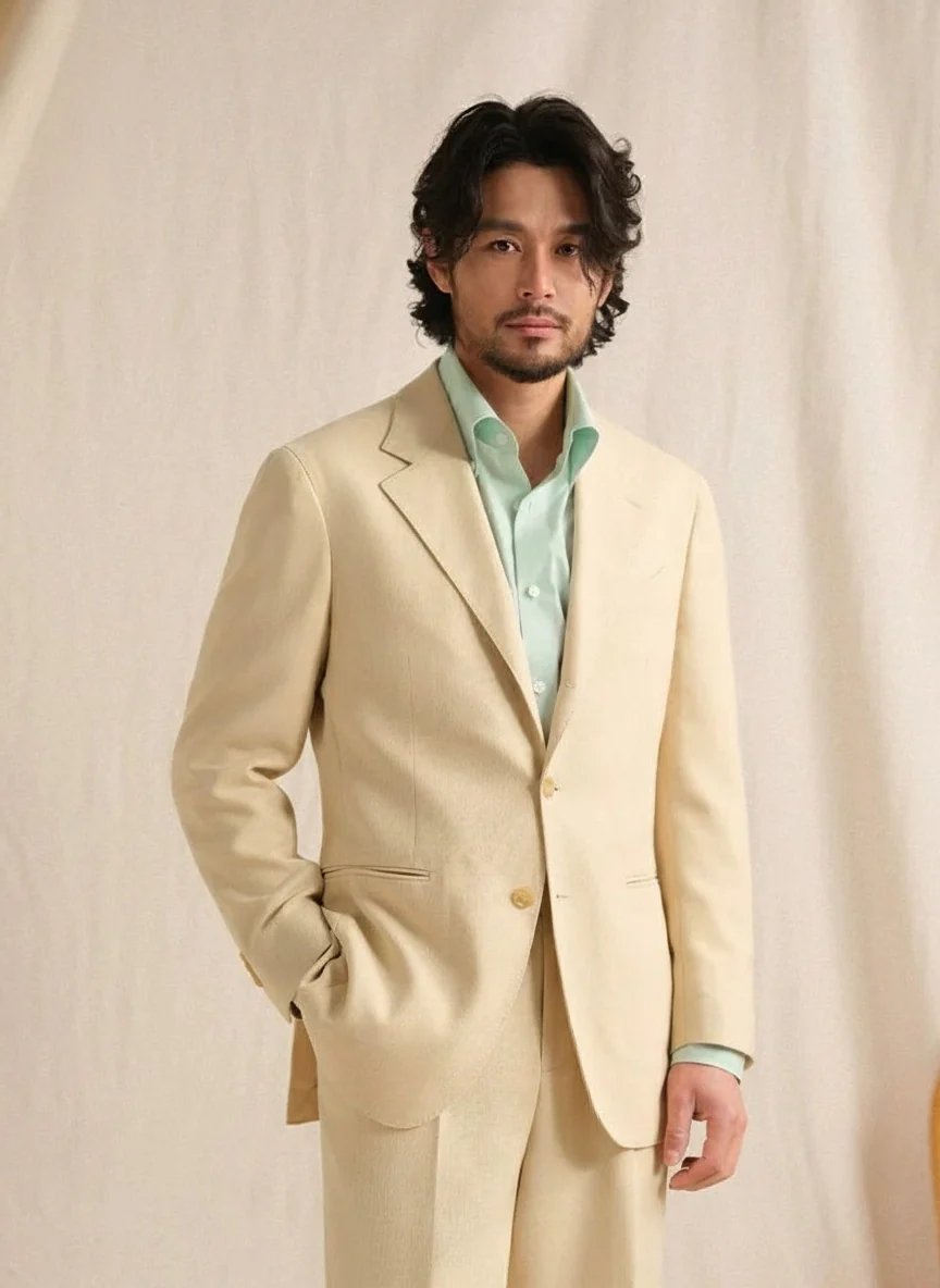 Herringbone Linen-Blend Suit - Image 2