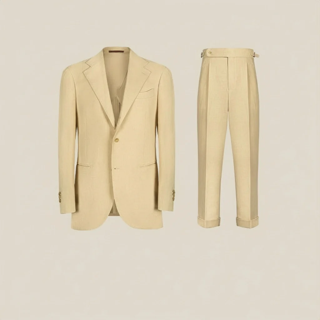 Herringbone Linen-Blend Suit - Image 8