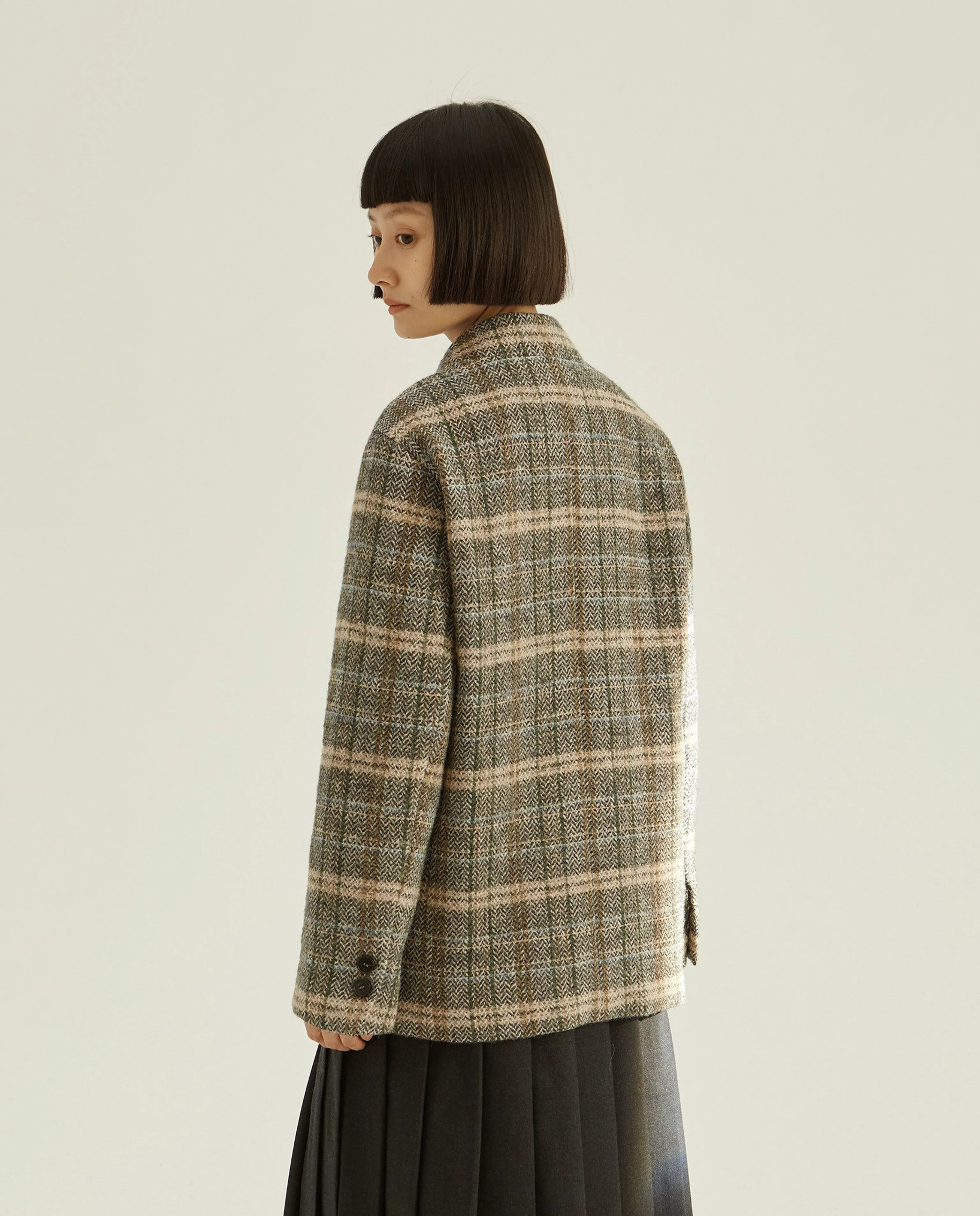Herringbone Plaid Jacket - Image 3