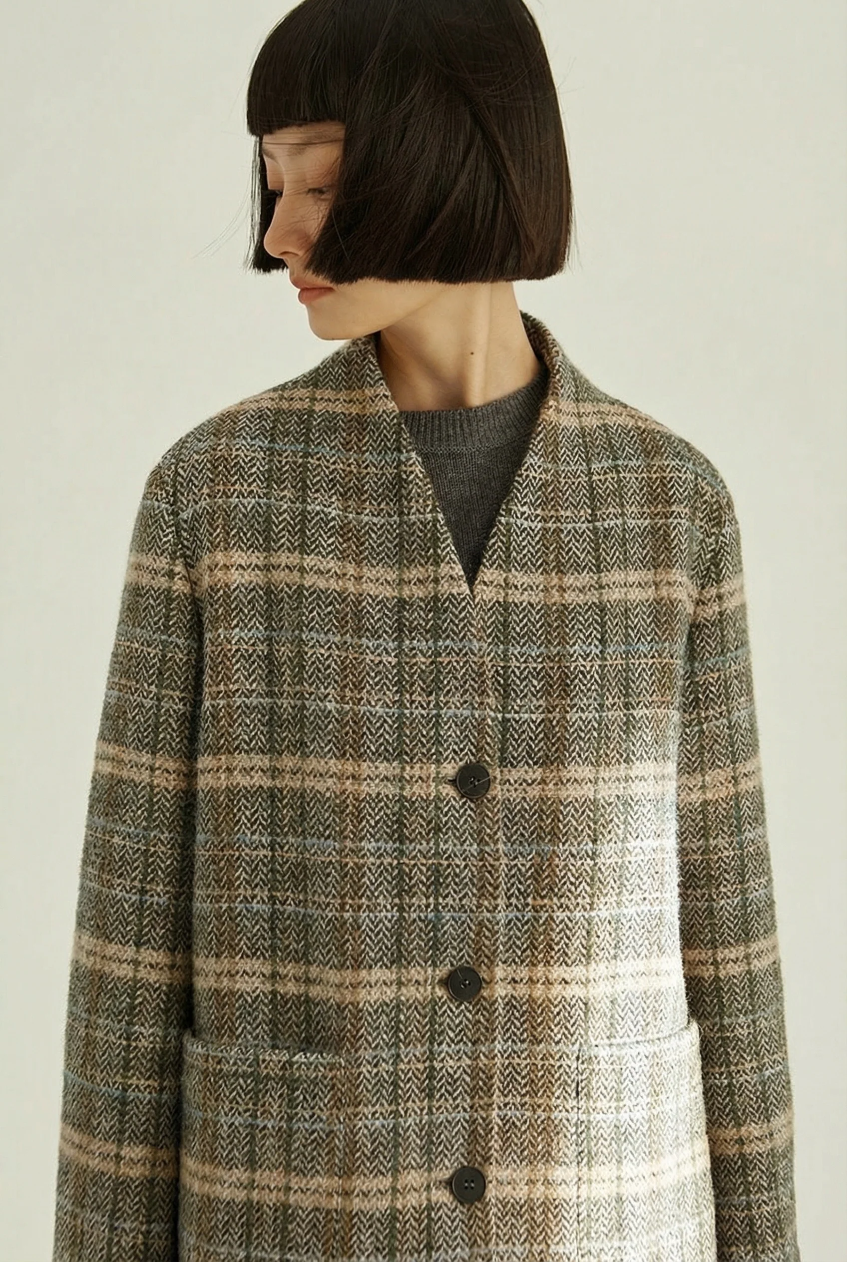 Herringbone Plaid Jacket - Image 5