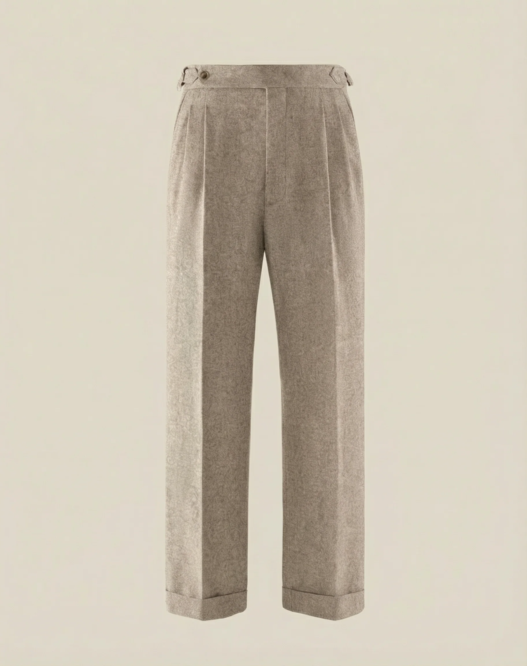 Herringbone Pleated Trousers - Image 5