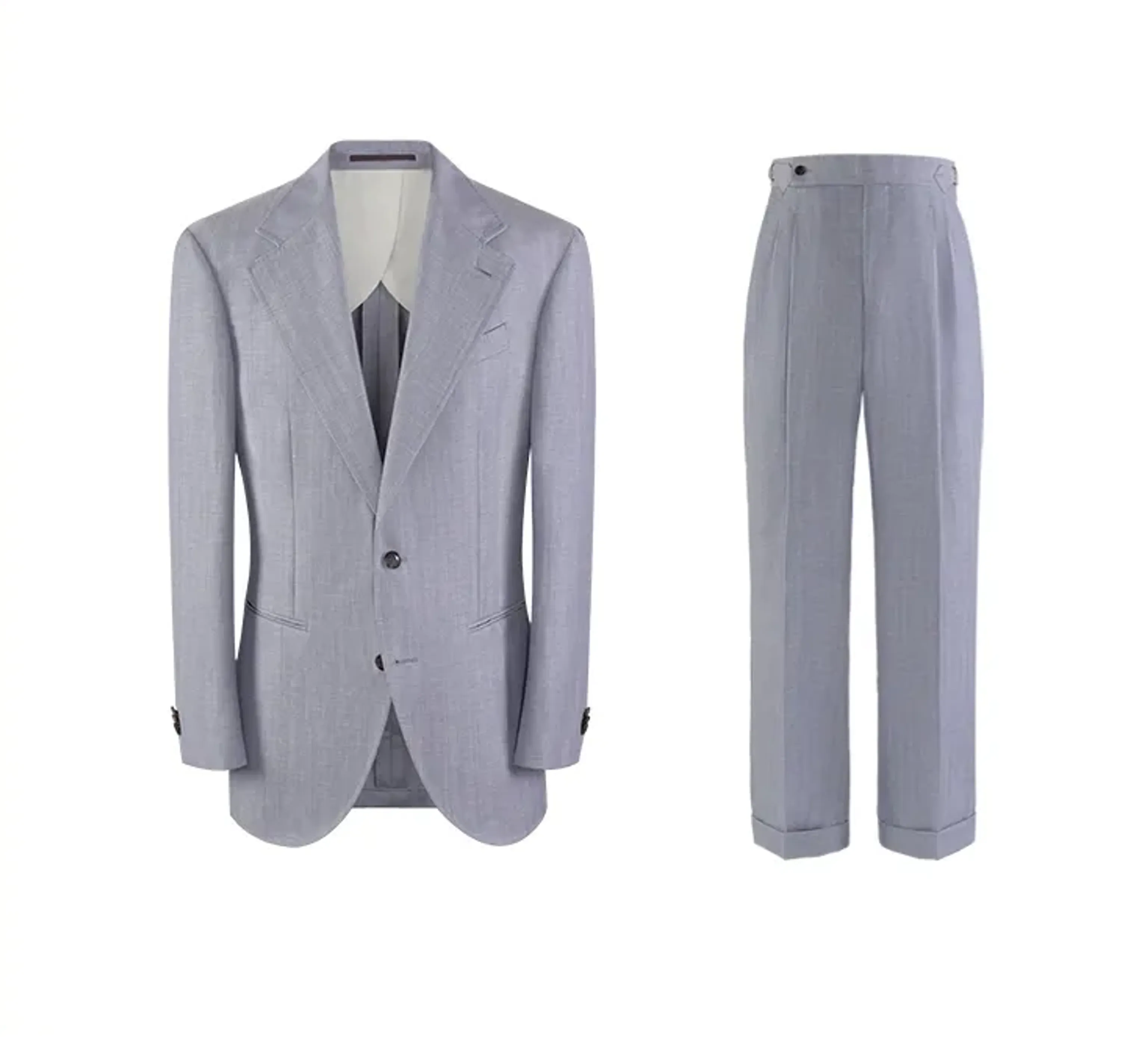 Herringbone Italian Wool-Linen Suit - Image 4