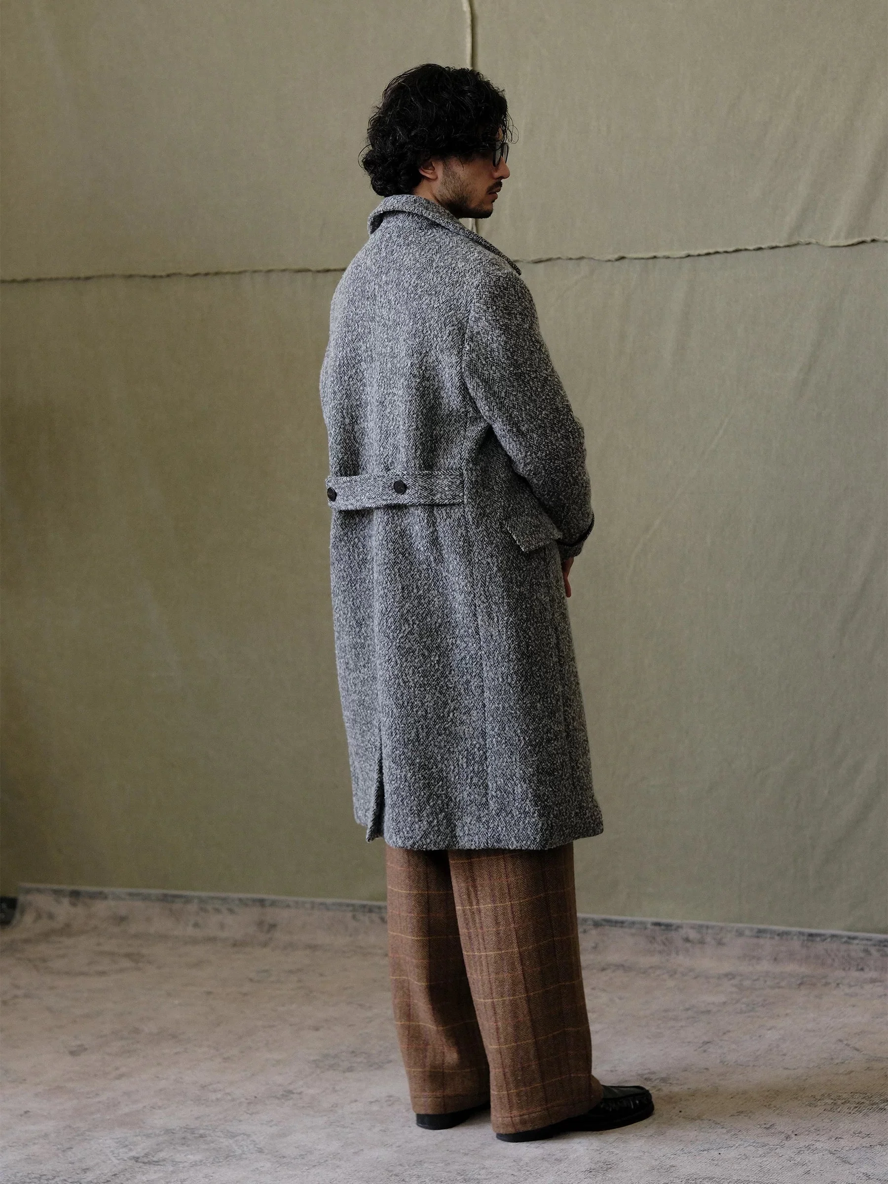 Herringbone Wool Polo Coat - Image 4