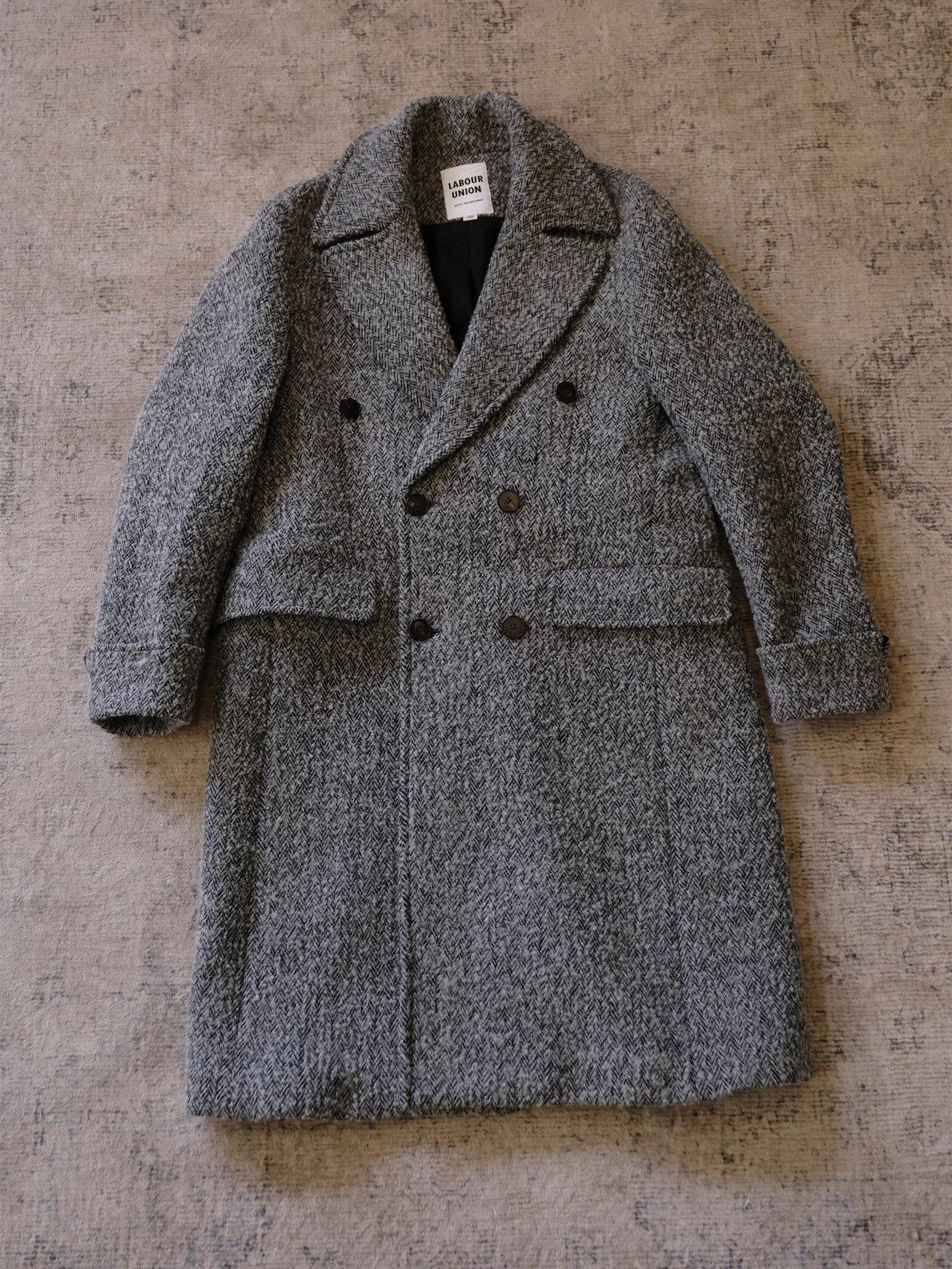 Herringbone Wool Polo Coat - Image 5