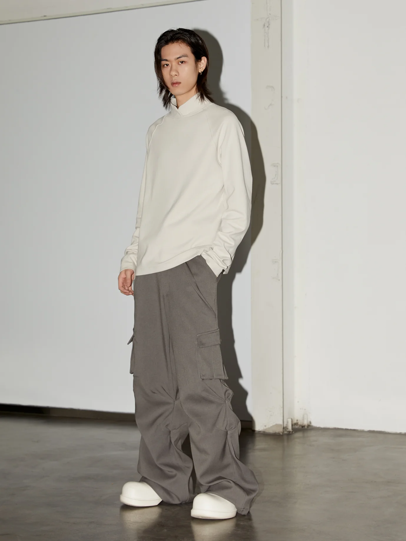 High Collar Long Sleeve Top - Image 3