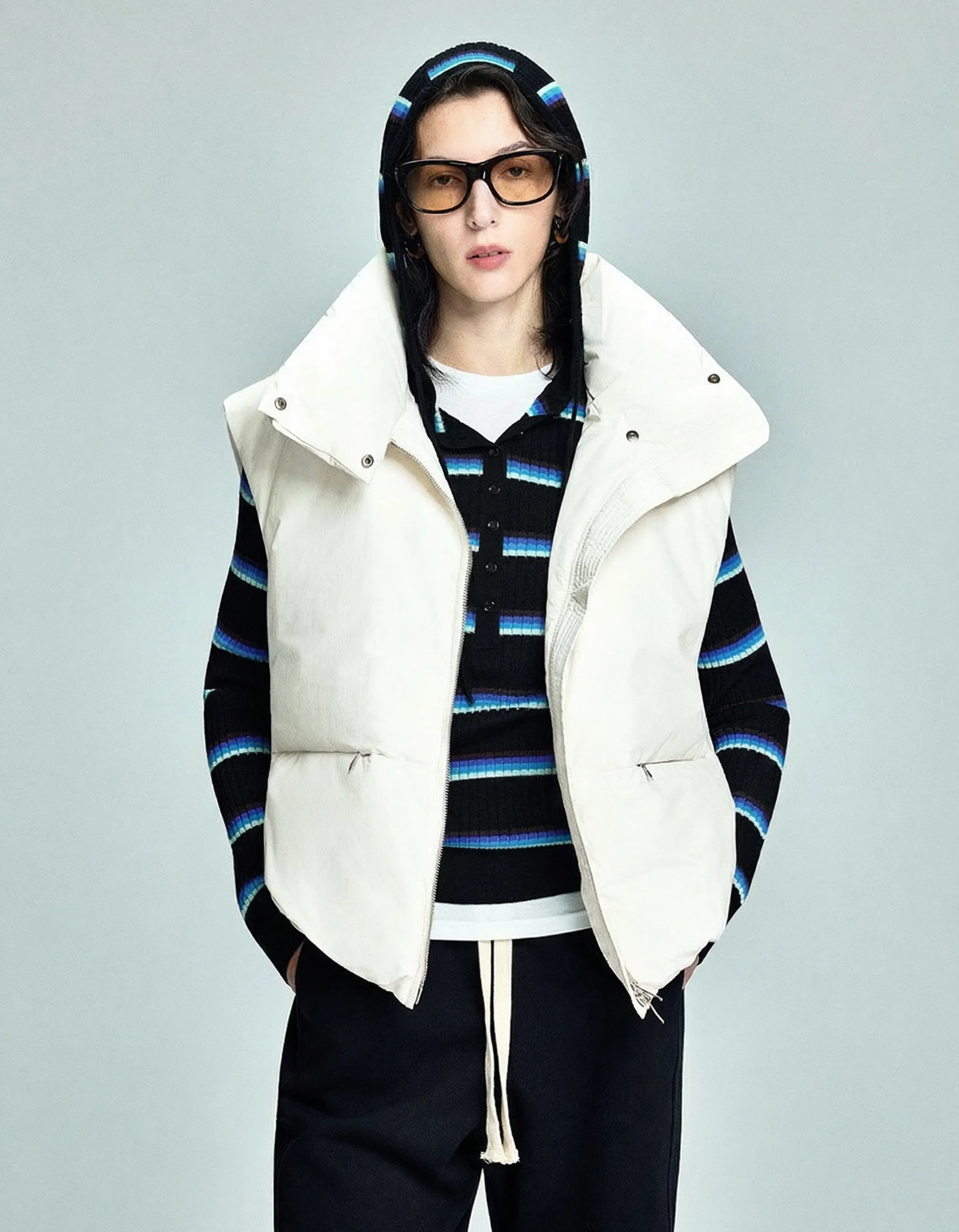 High Collar Puffer Vest