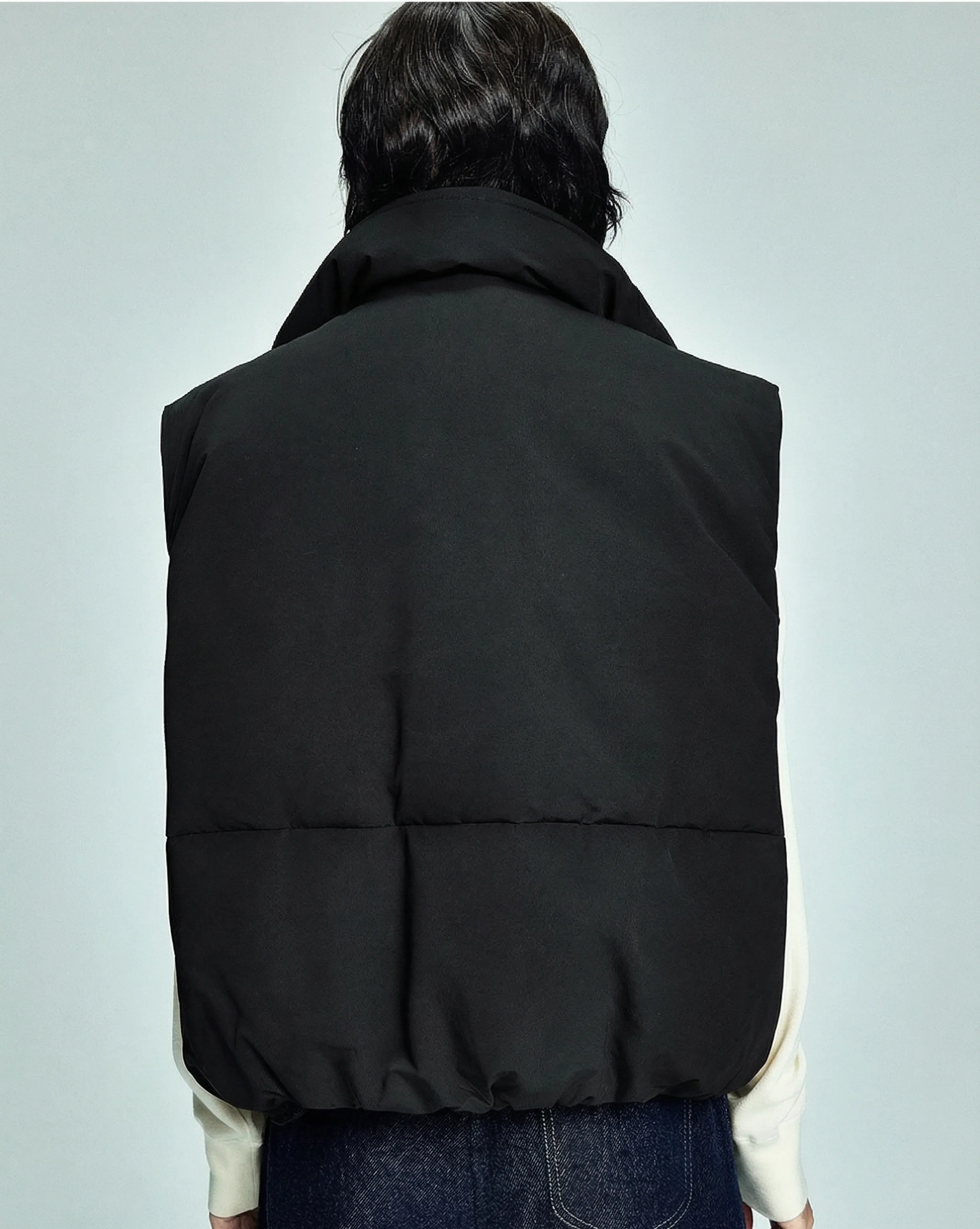 High Collar Puffer Vest - Image 3