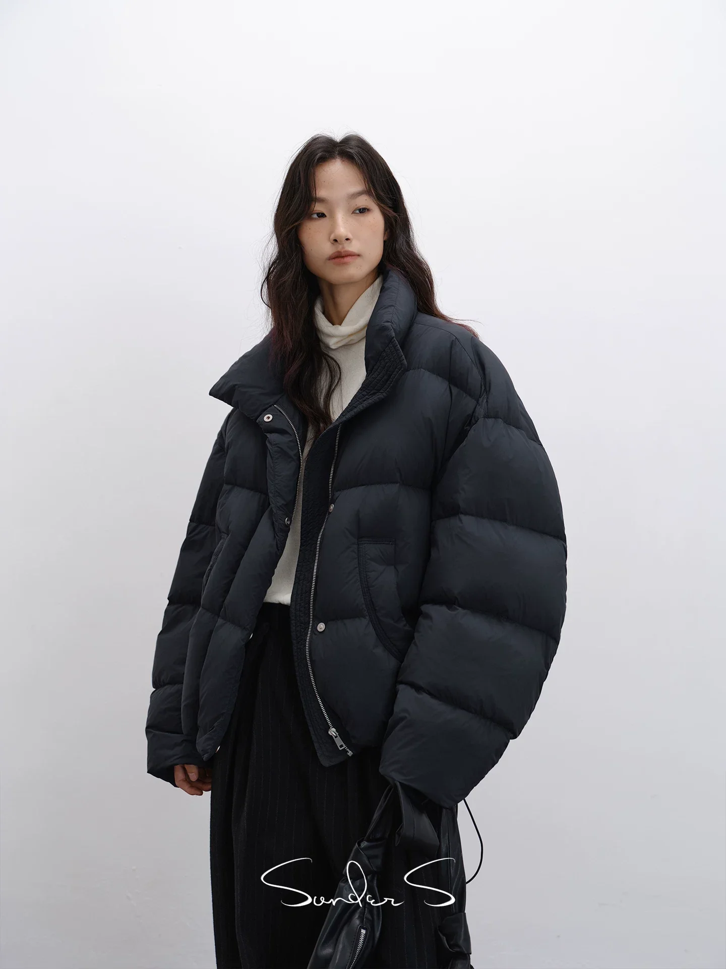 High-Collar Short Down Puffer - Image 2
