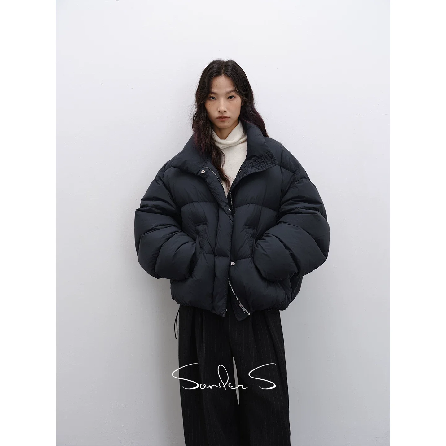 High-Collar Short Down Puffer - Image 3
