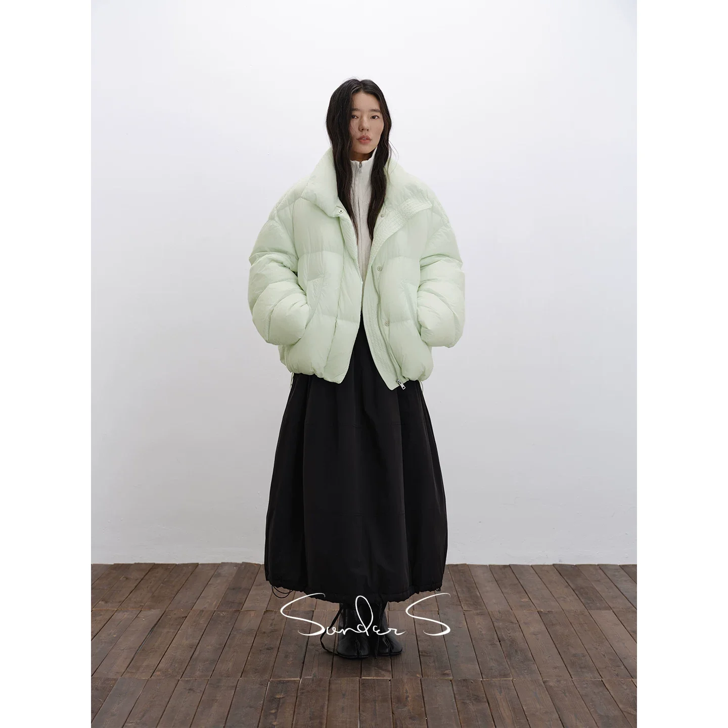 High-Collar Short Down Puffer - Image 4