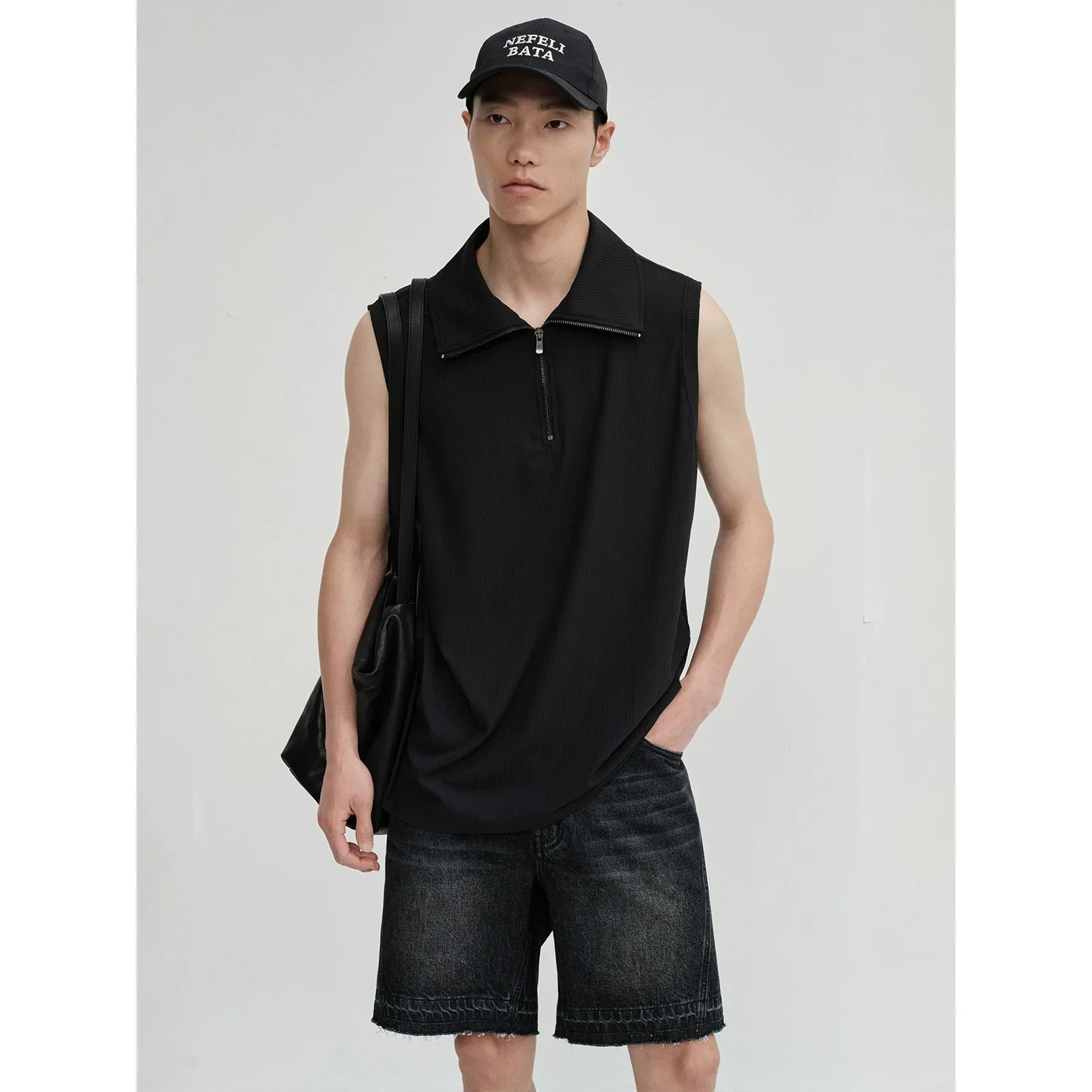 High-Collar Zip Top