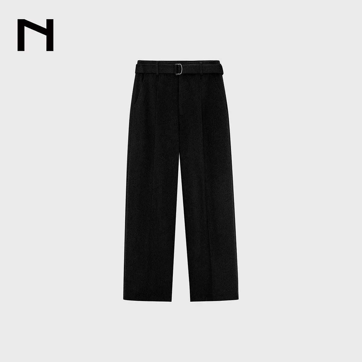 High-Count Wool Single-Pleat Belted Trousers - Image 8