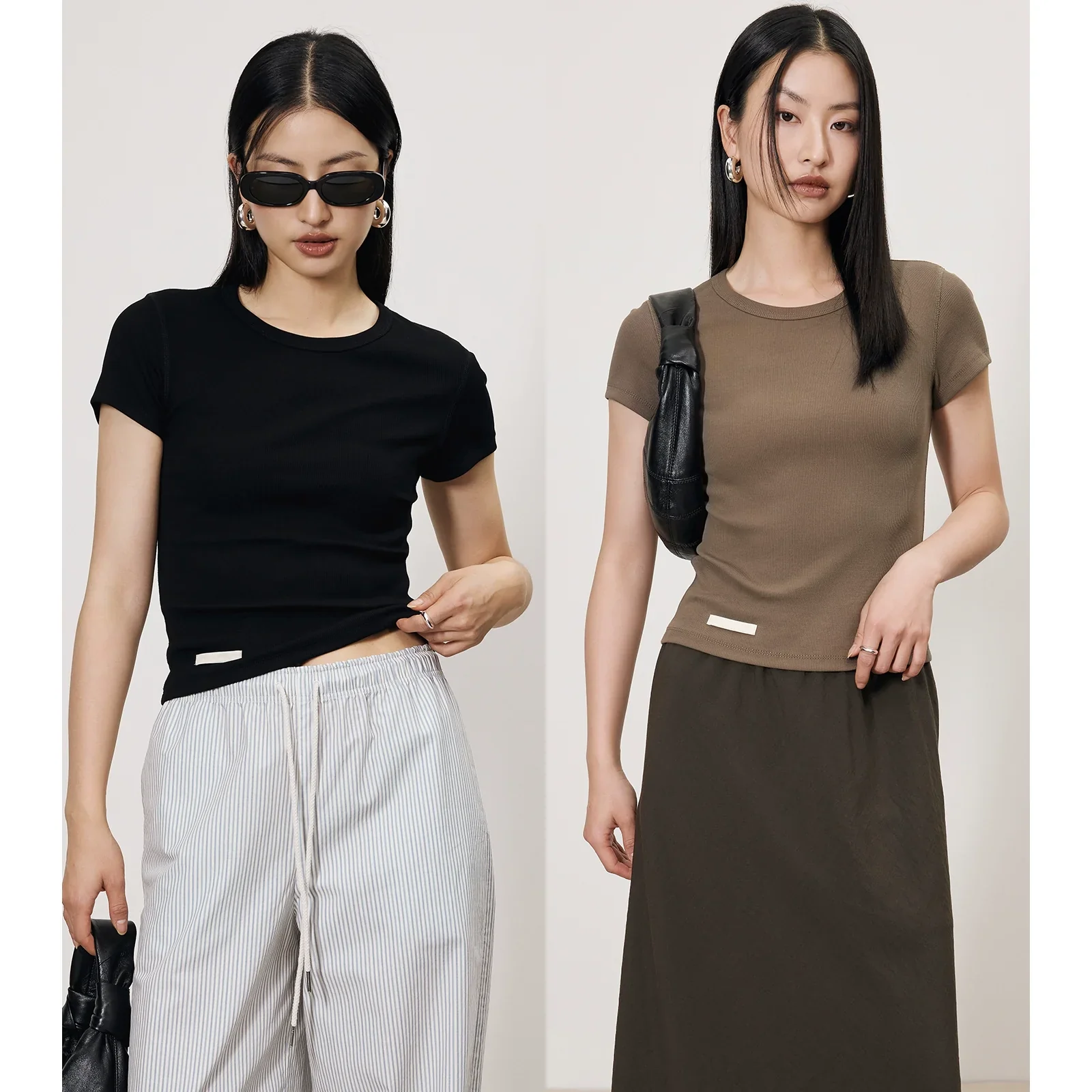 High Elastic Crew Neck Tee
