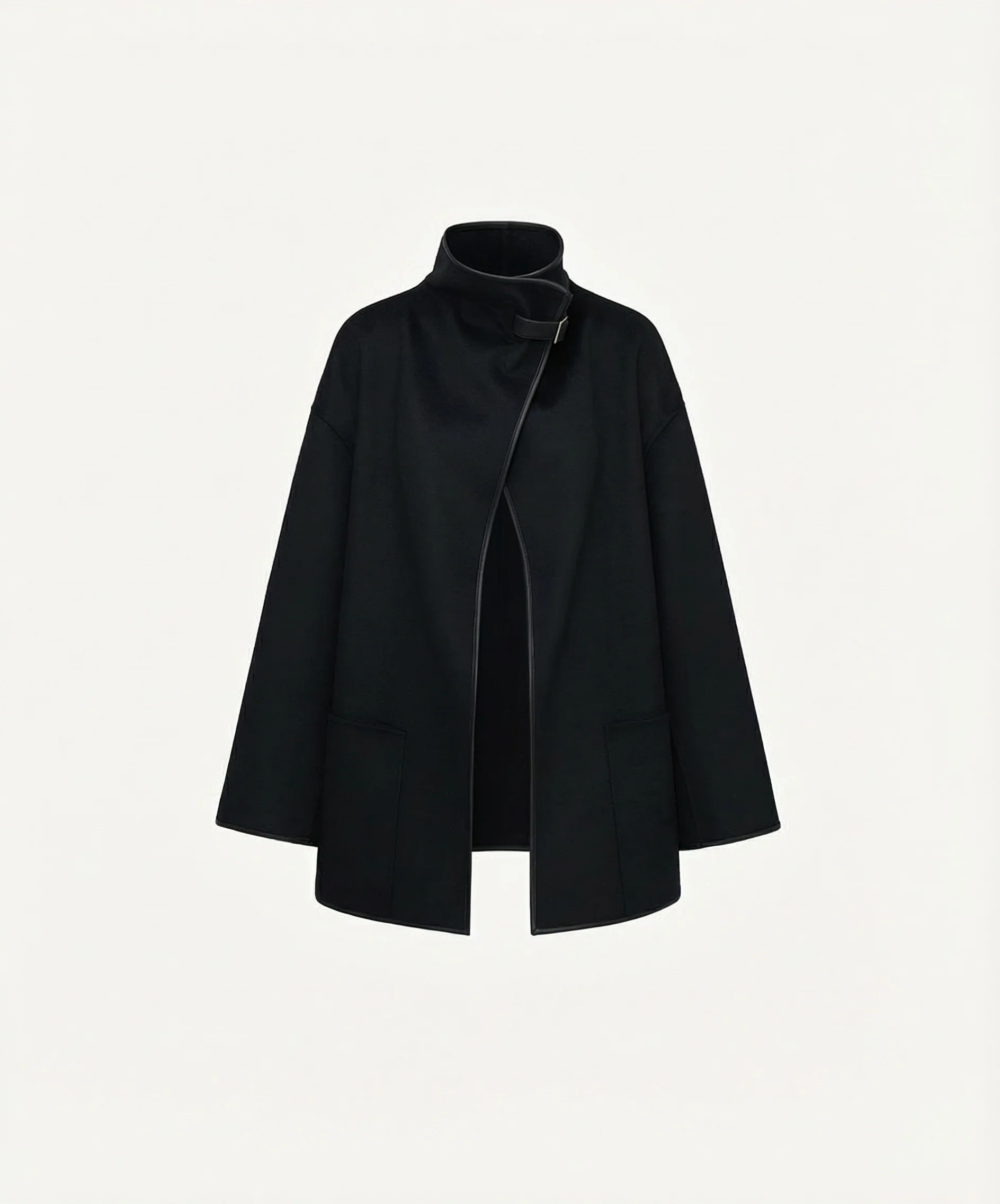 High-Neck A-Line Coat - Image 3