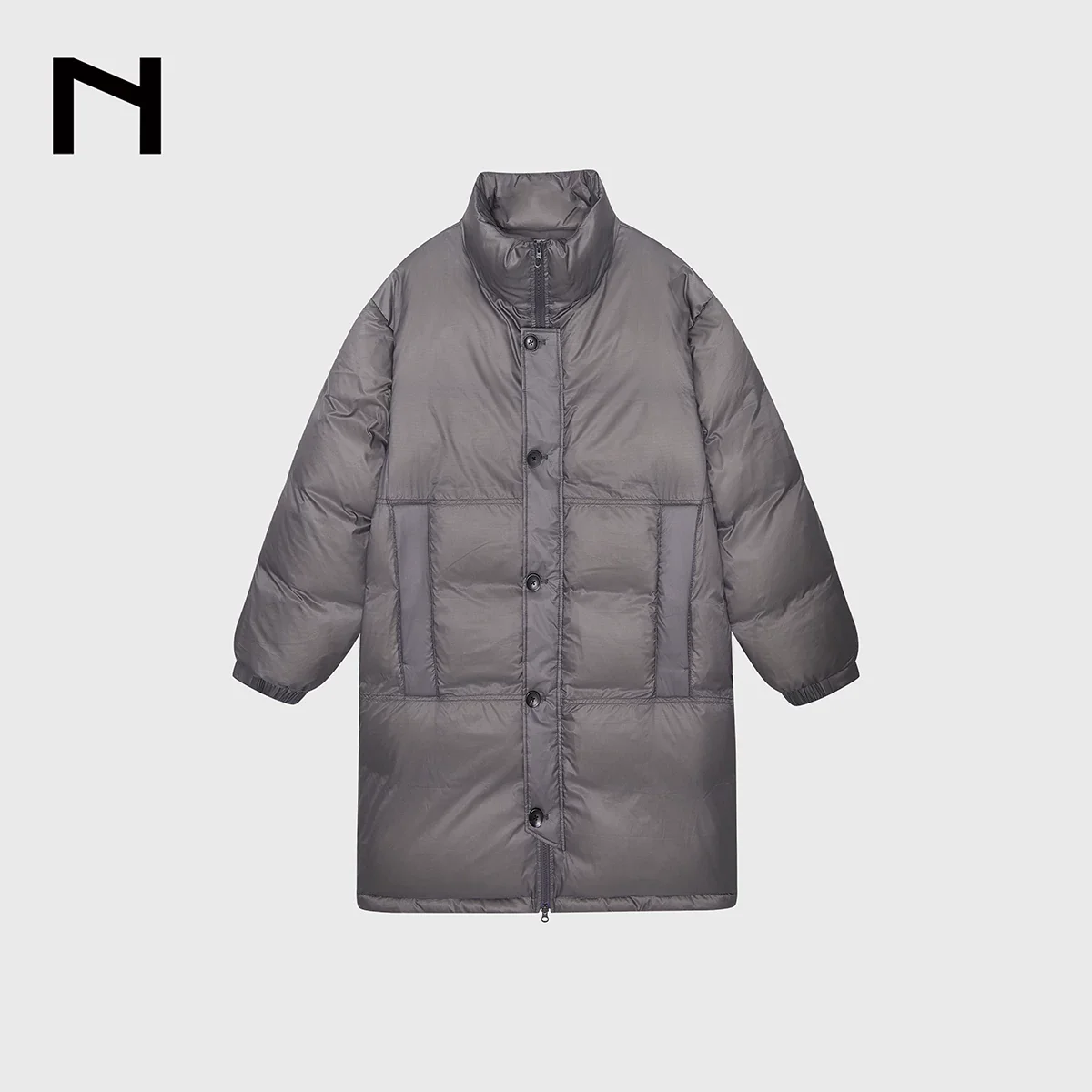 High-Neck Double-Placket Down Coat - Image 6