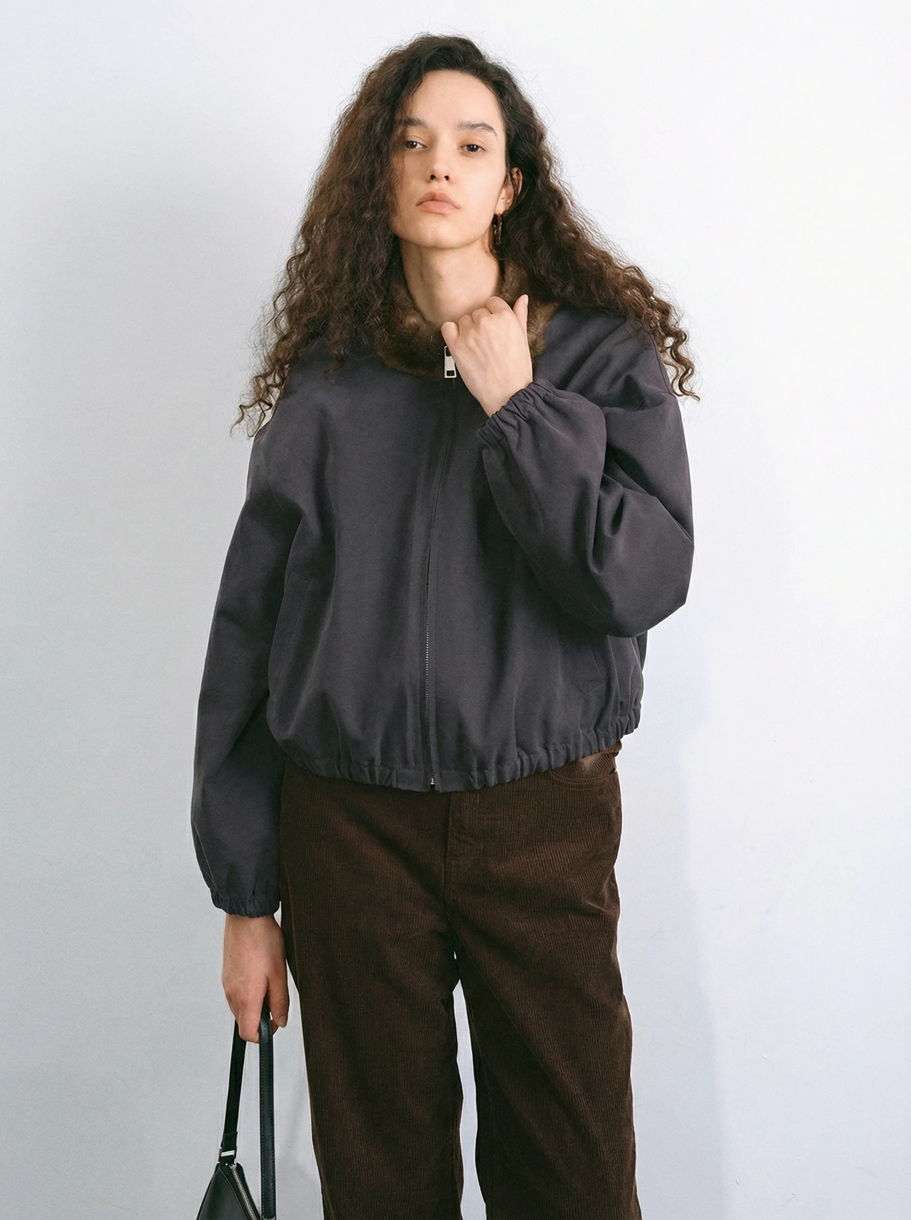 High-Neck Mink Collar Down Jacket - Image 7